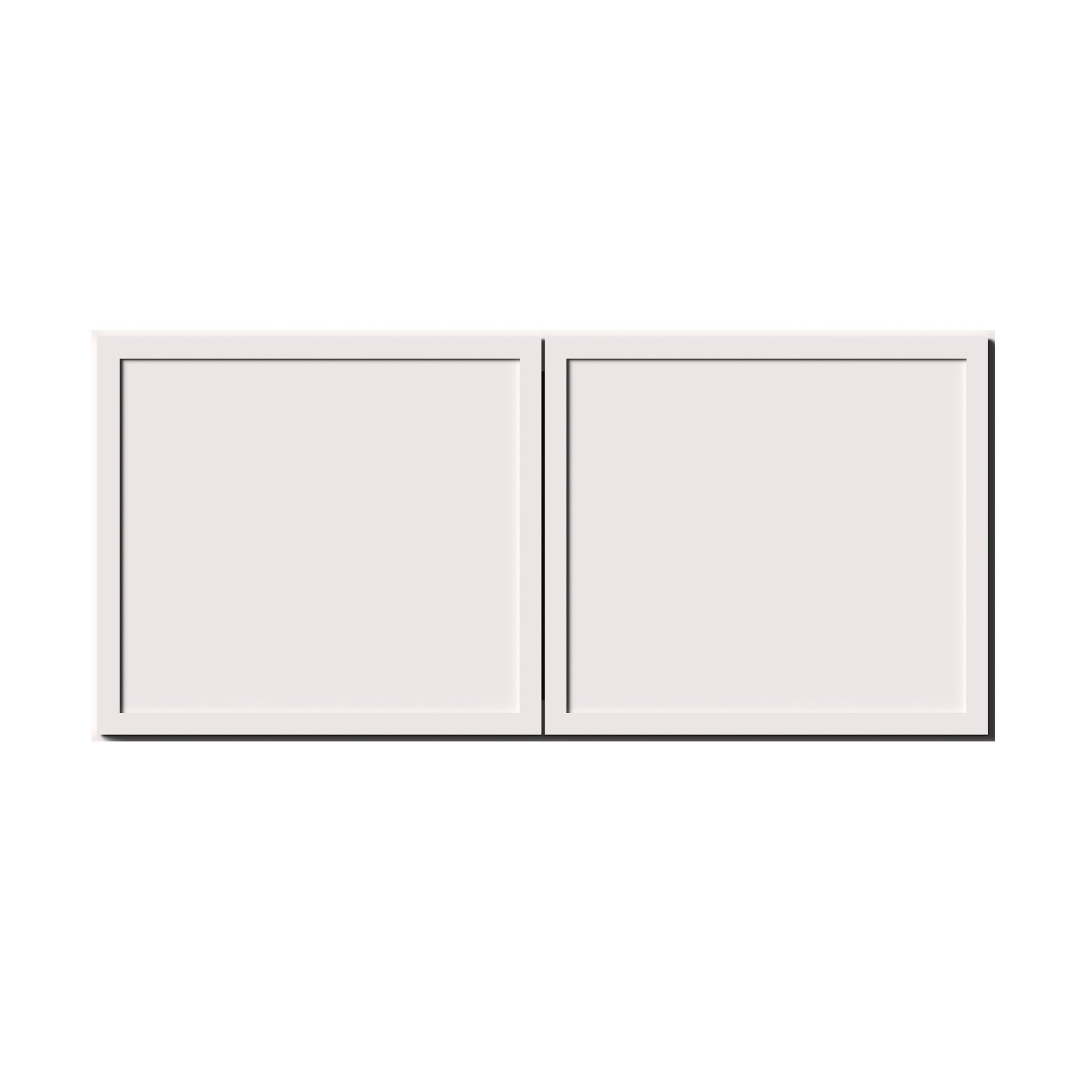 Slim Shaker Alabaster RTA 24"-36"W x 12D x 12"/15"/18"H Short Wall Cabinet With 2 Door