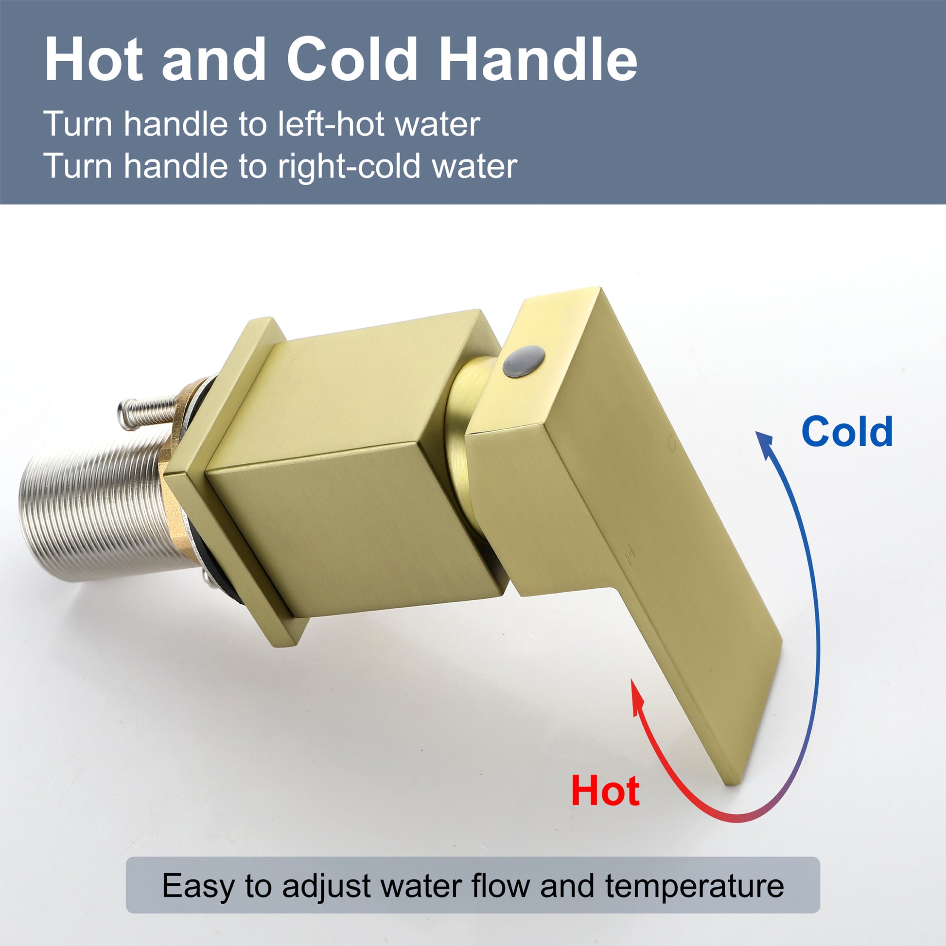 Single-Handle Waterfall Deck-Mounted Bathtub Faucet with Handheld Shower in Brushed Gold