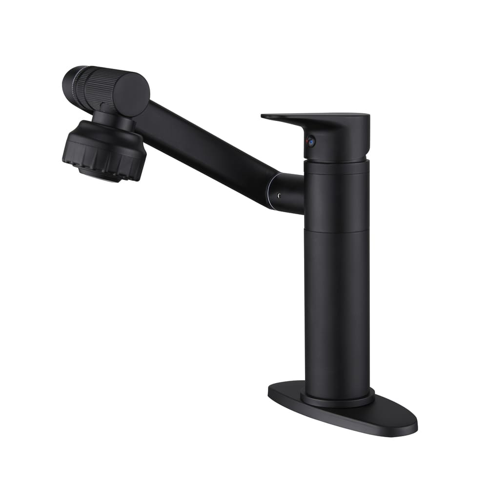 Single Hole Stainless steel swivel dual function Bathroom Basin faucet