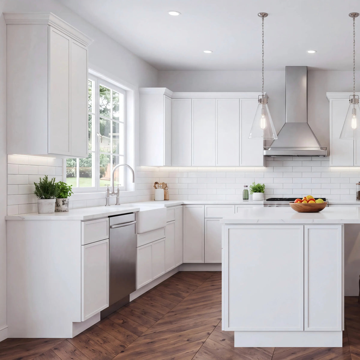 Slim Dove White - Ready To Assemble Kitchen Cabinets
