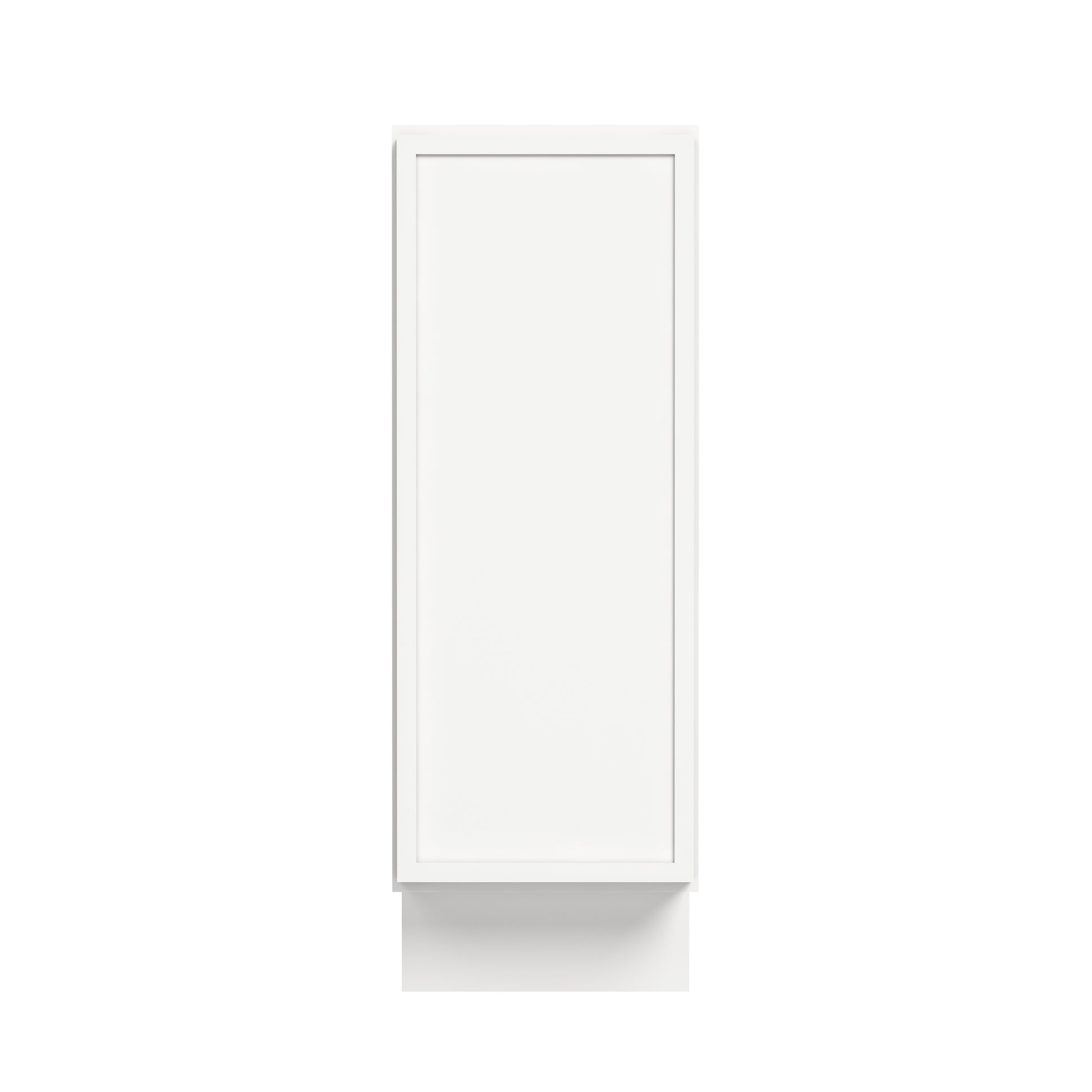Slim Dove White RTA 12"-21"W x 24"D x 34.5"H Single Full Height Door Base Cabinet with 1 Door & 1 Shelf