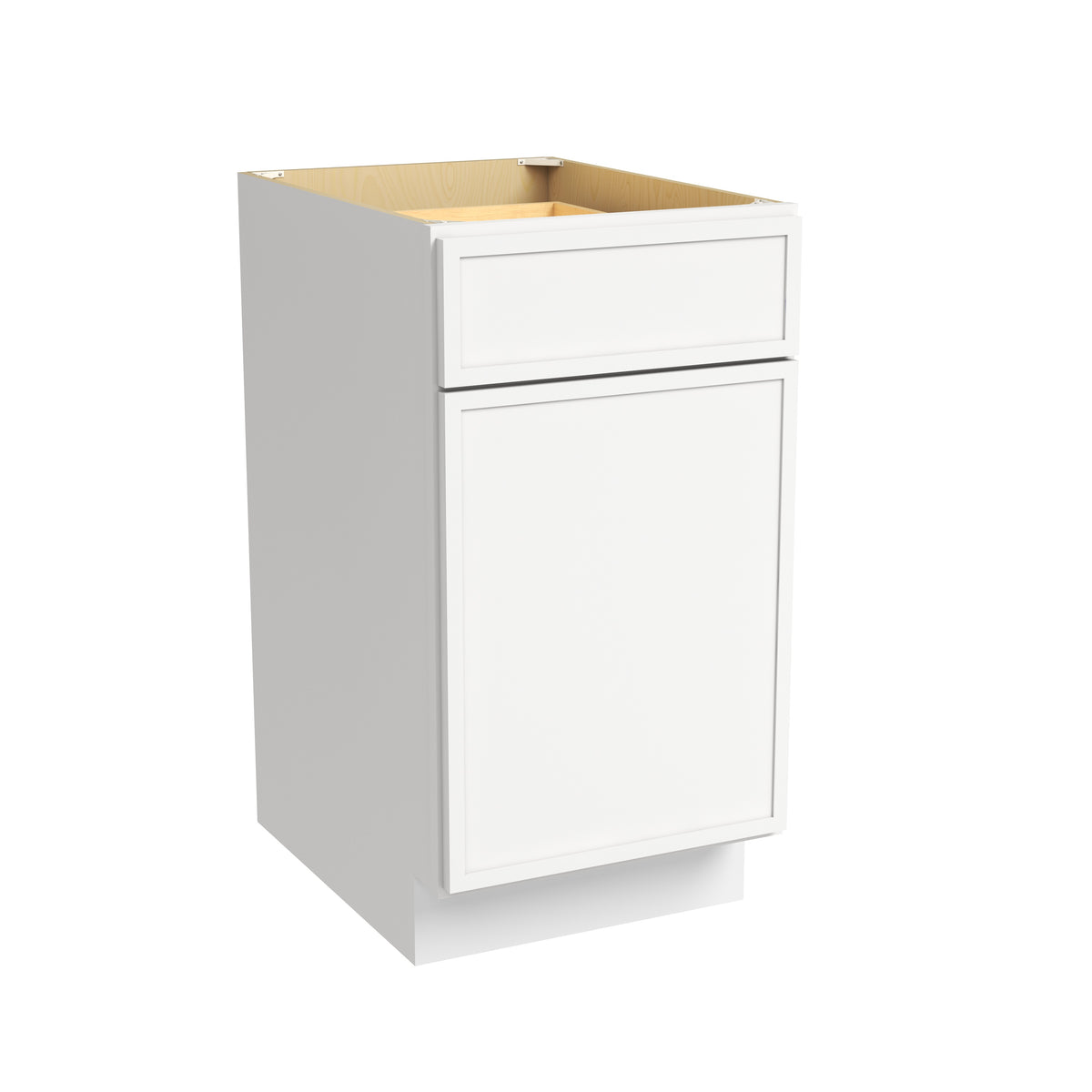 Slim Dove White RTA 18"W x 24"D x 34.5"H Trash Can Base Cabinet with 1 Drawer