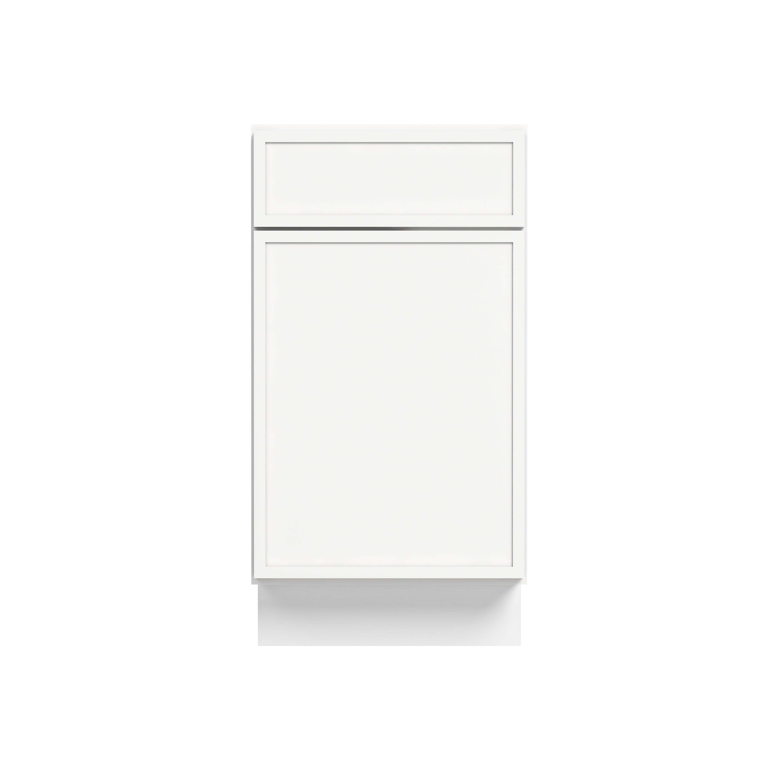 Slim Dove White RTA 18"W x 24"D x 34.5"H Trash Can Base Cabinet with 1 Drawer