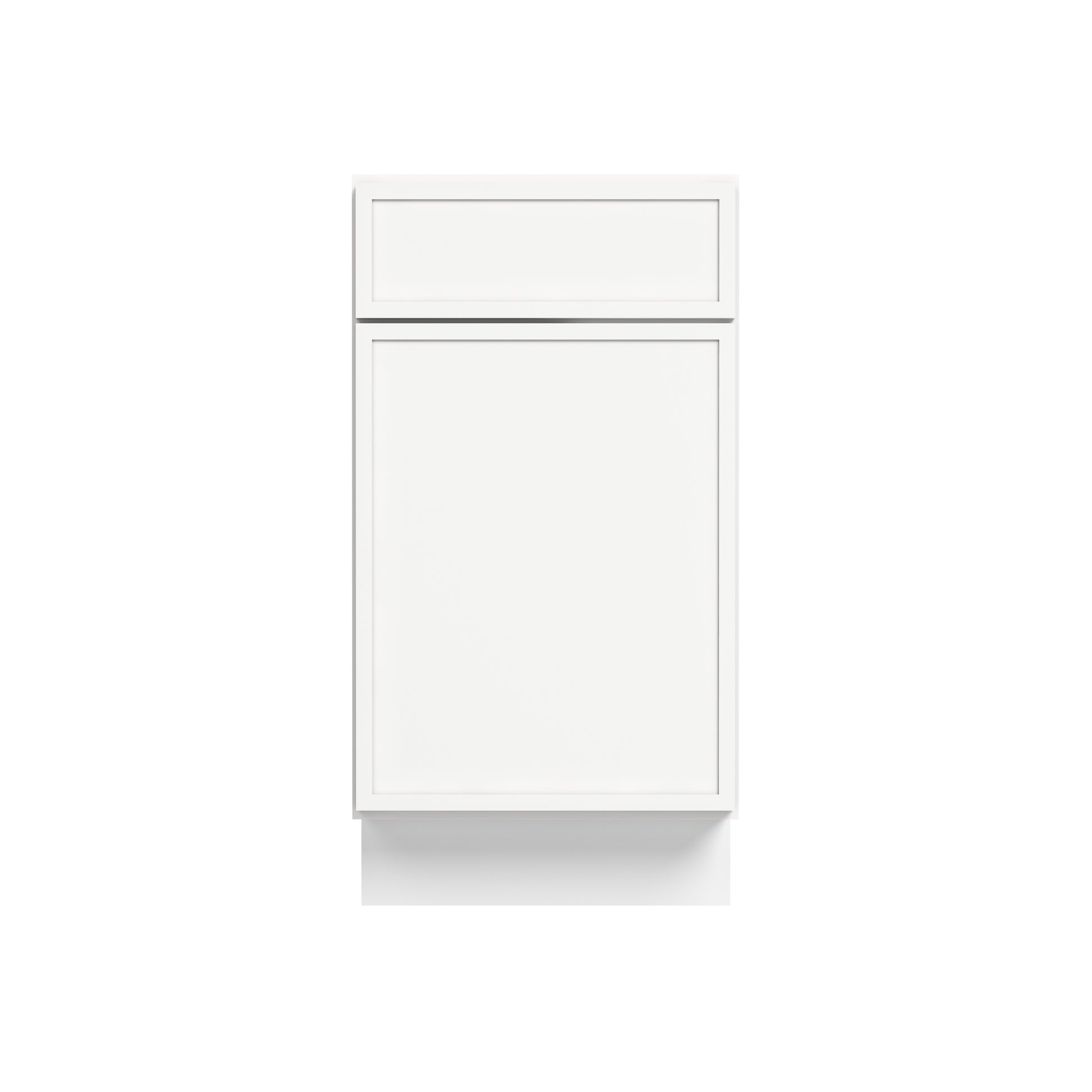 Slim Dove White RTA 18"W x 24"D x 34.5"H Trash Can Base Cabinet with 1 Drawer