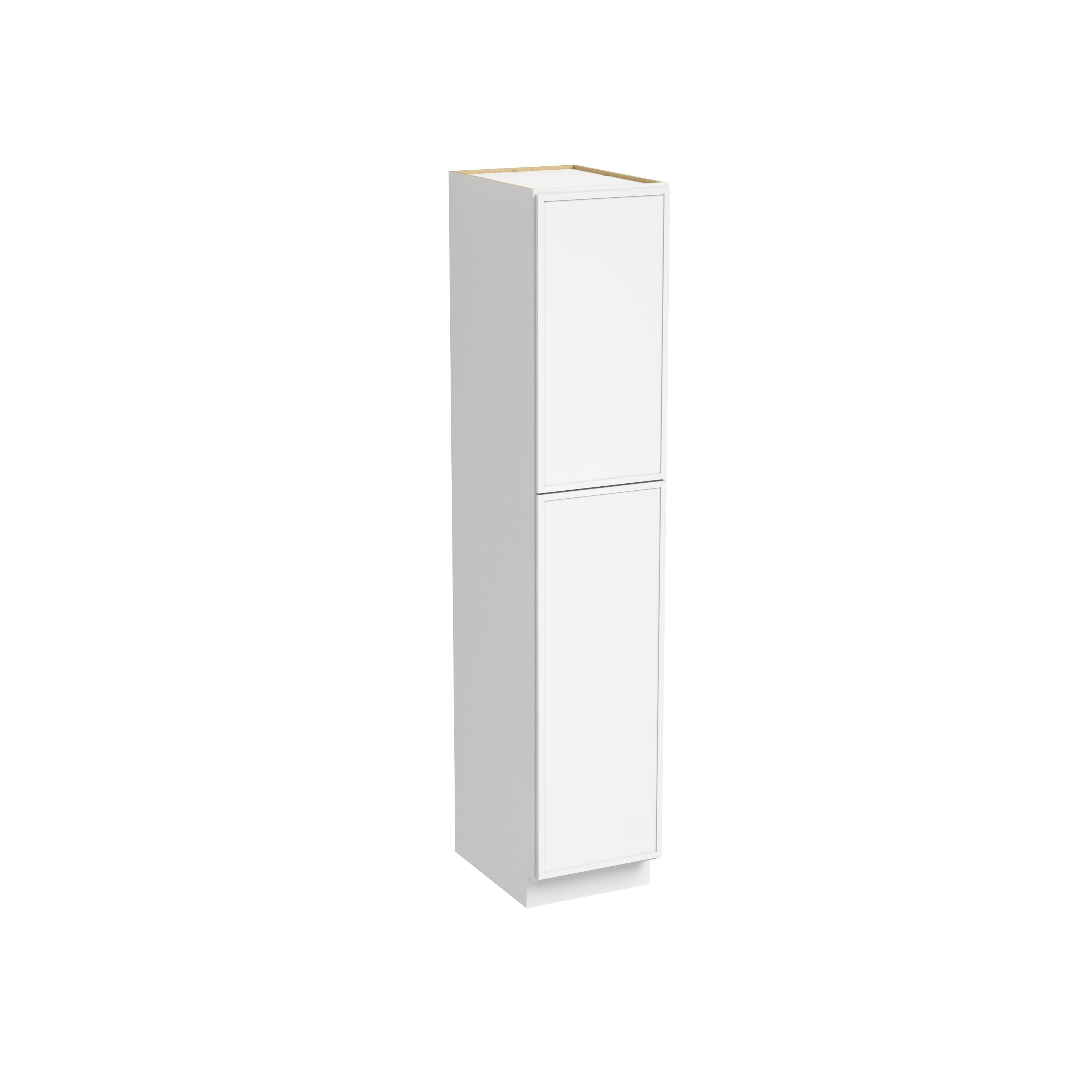 Slim Dove White RTA 18"W x 24"D x 84"-96"H Tall Pantry Cabinet with 2 Doors & 5 Shelves