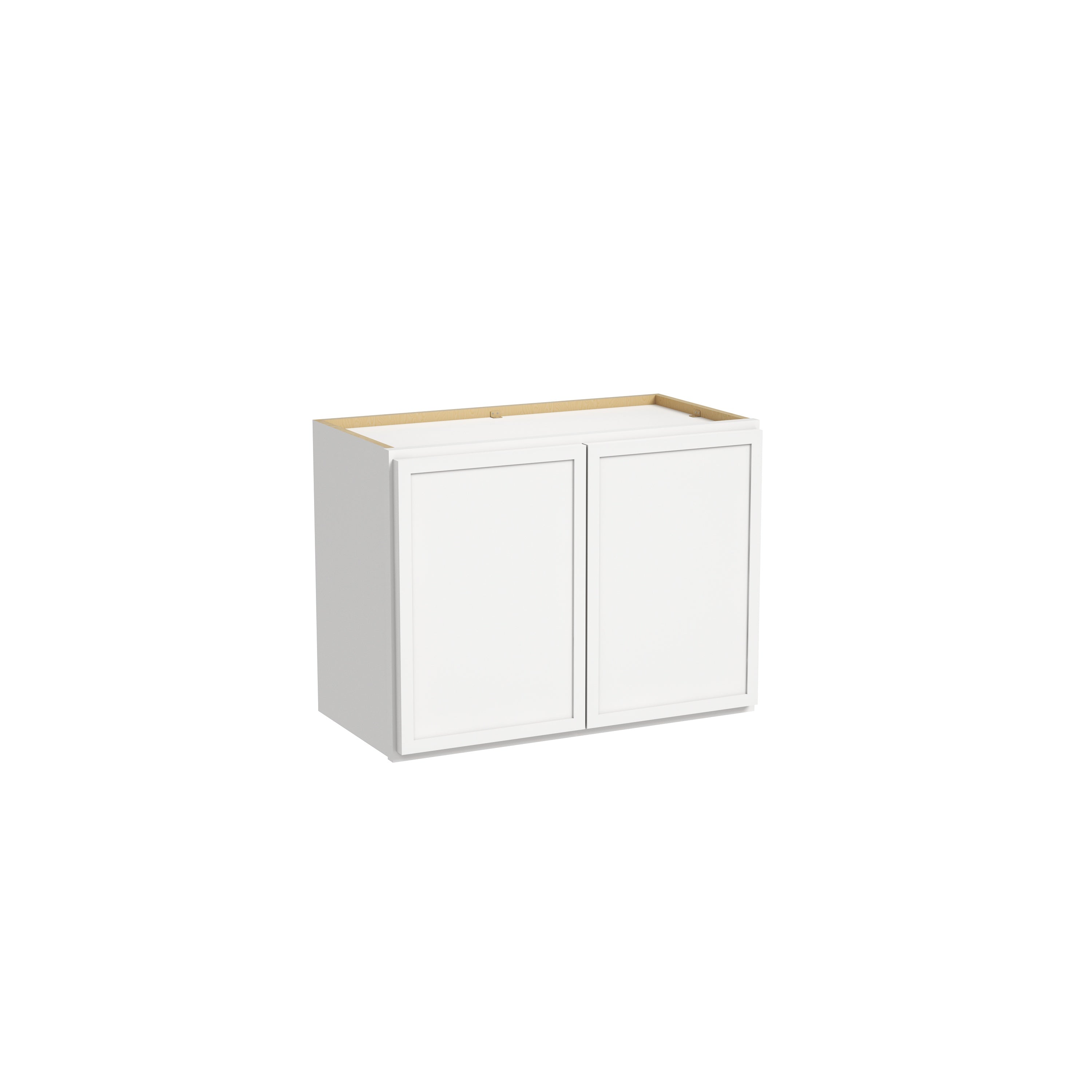 Slim Dove White RTA 24"-36"W x 12"D x 18"H Wall Cabinet with 2 Doors