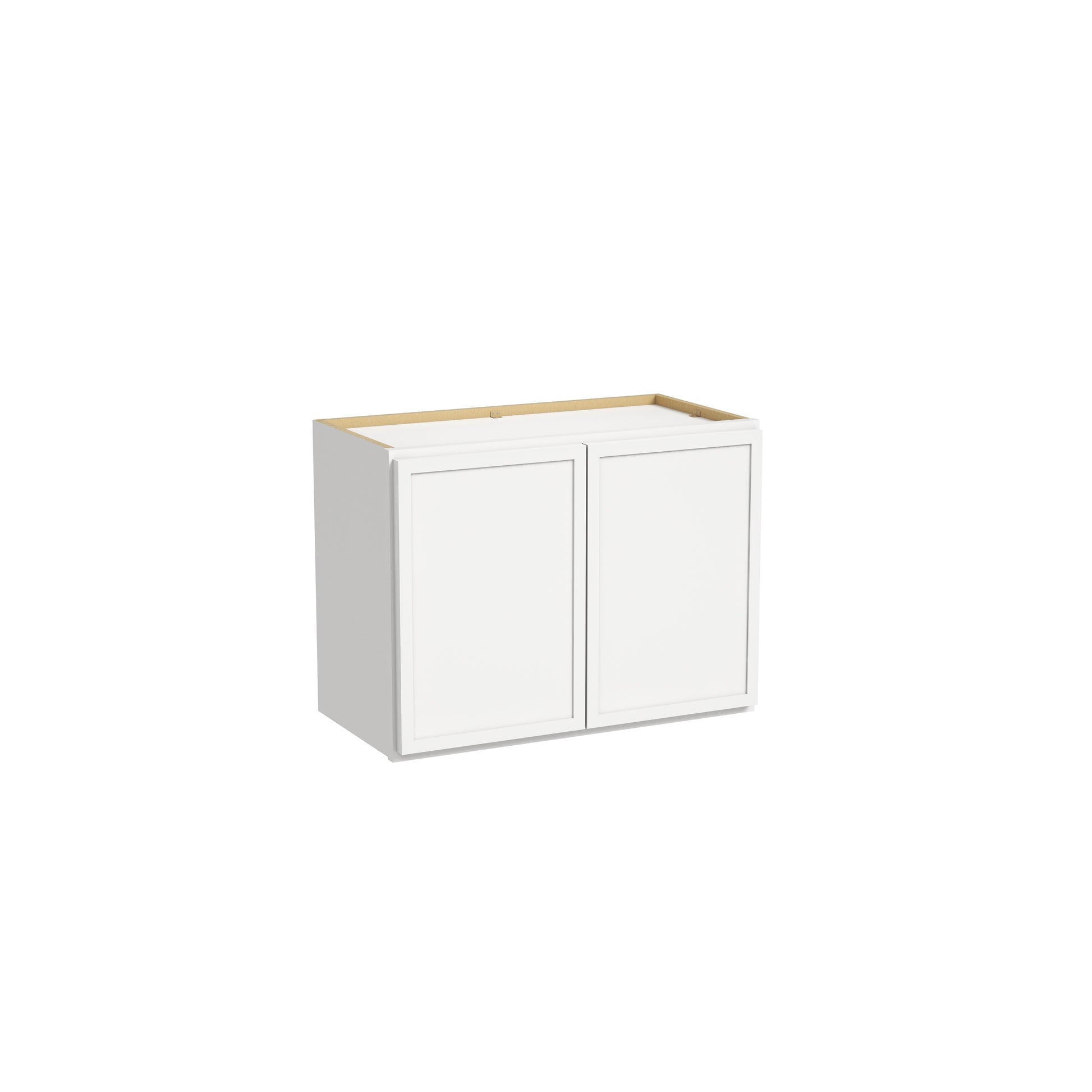 Slim Dove White RTA 24"-36"W x 12"D x 18"H Wall Cabinet with 2 Doors