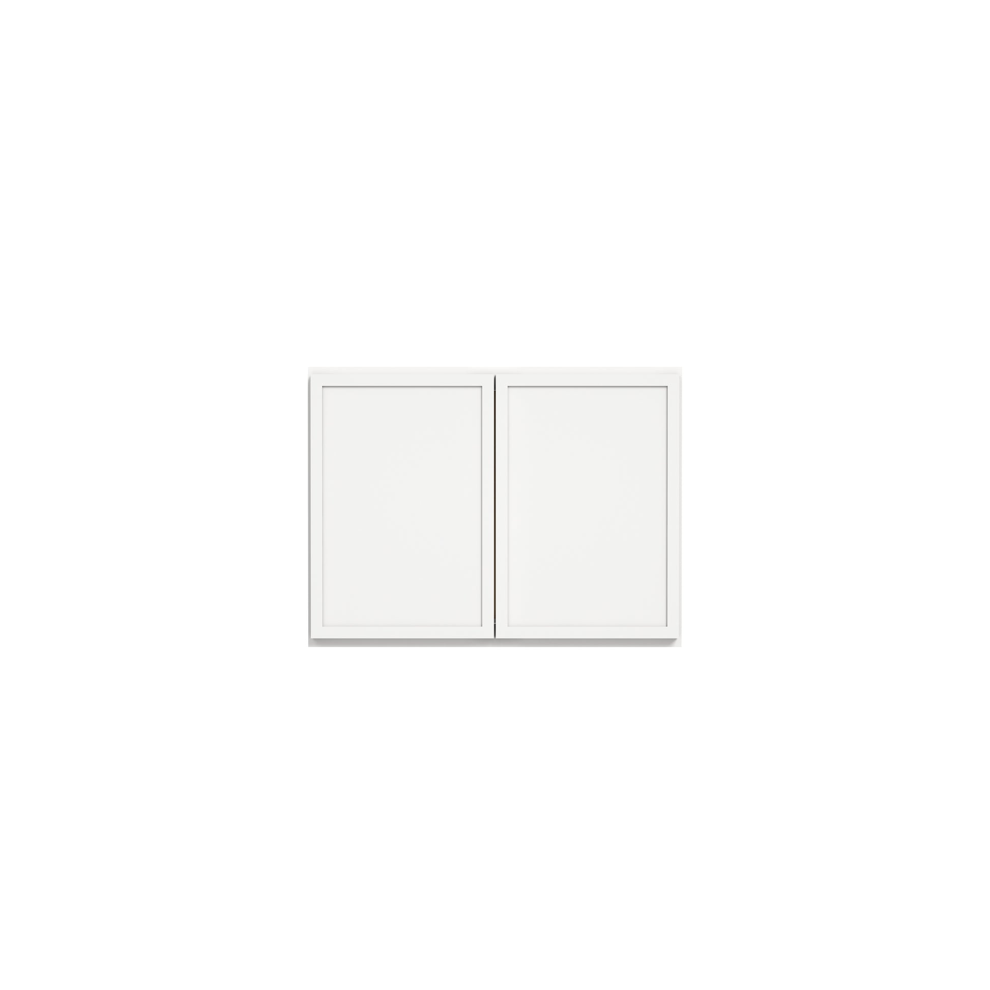Slim Dove White RTA 24"-36"W x 12"D x 18"H Wall Cabinet with 2 Doors