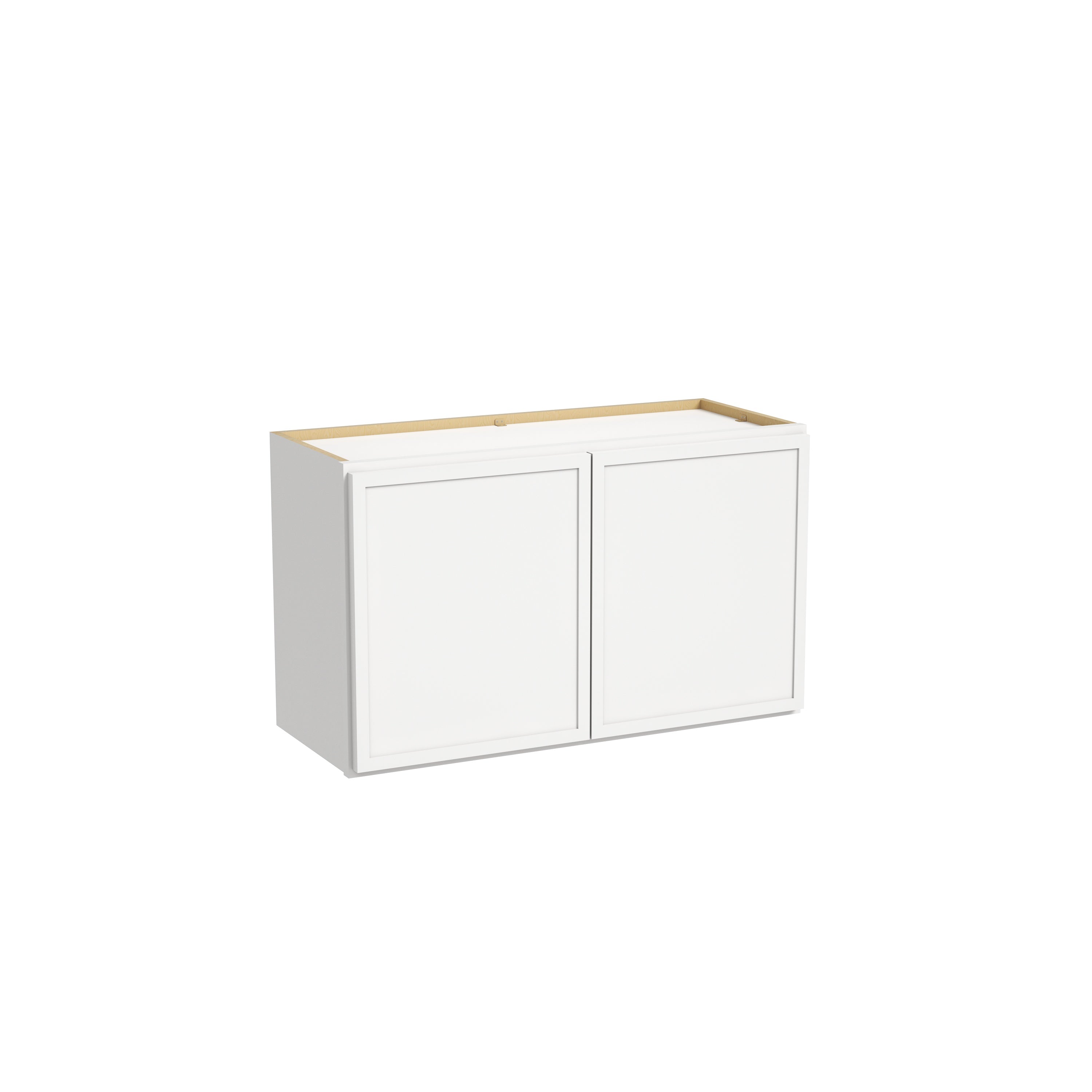 Slim Dove White RTA 24"-36"W x 12"D x 18"H Wall Cabinet with 2 Doors
