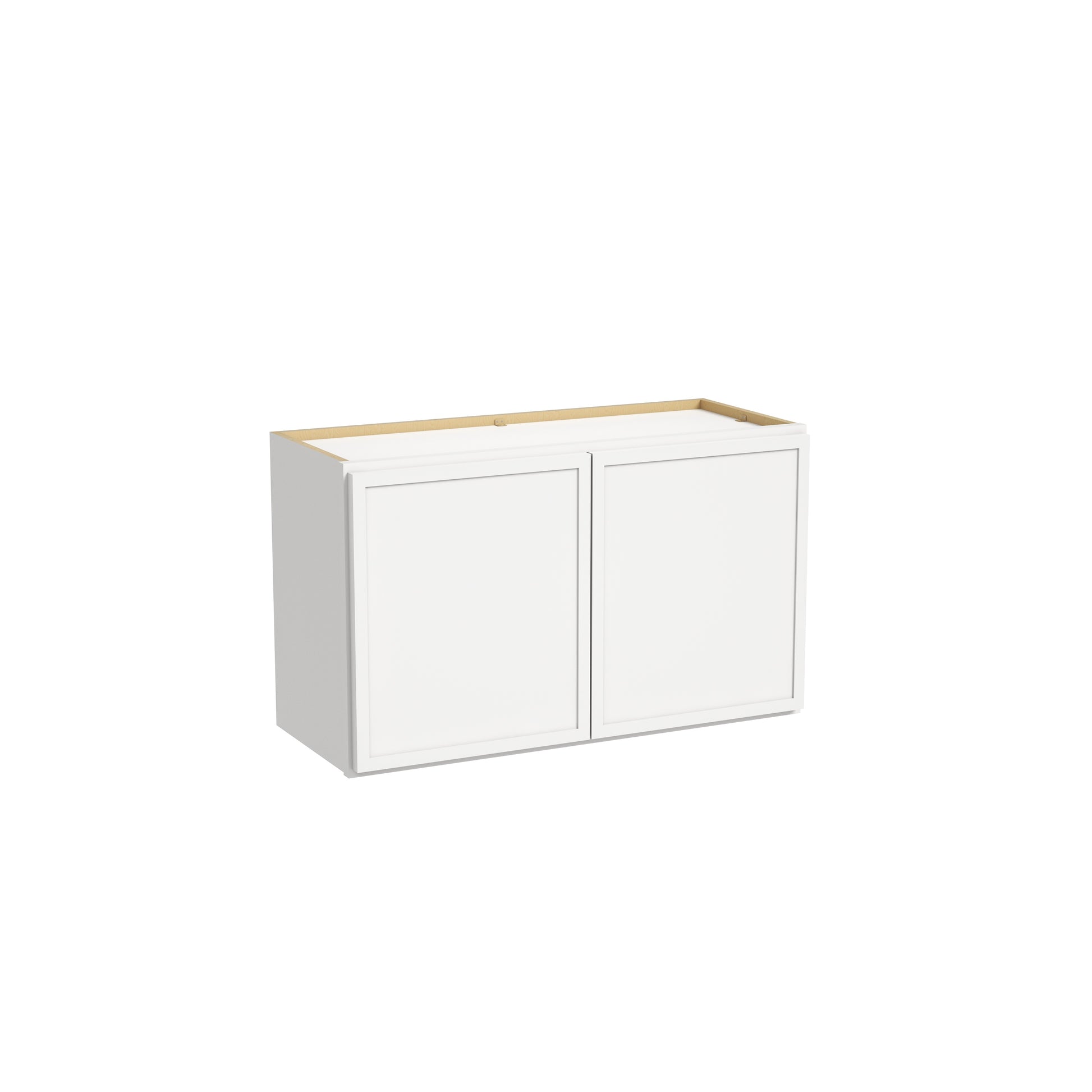 Slim Dove White RTA 24"-36"W x 12"D x 18"H Wall Cabinet with 2 Doors