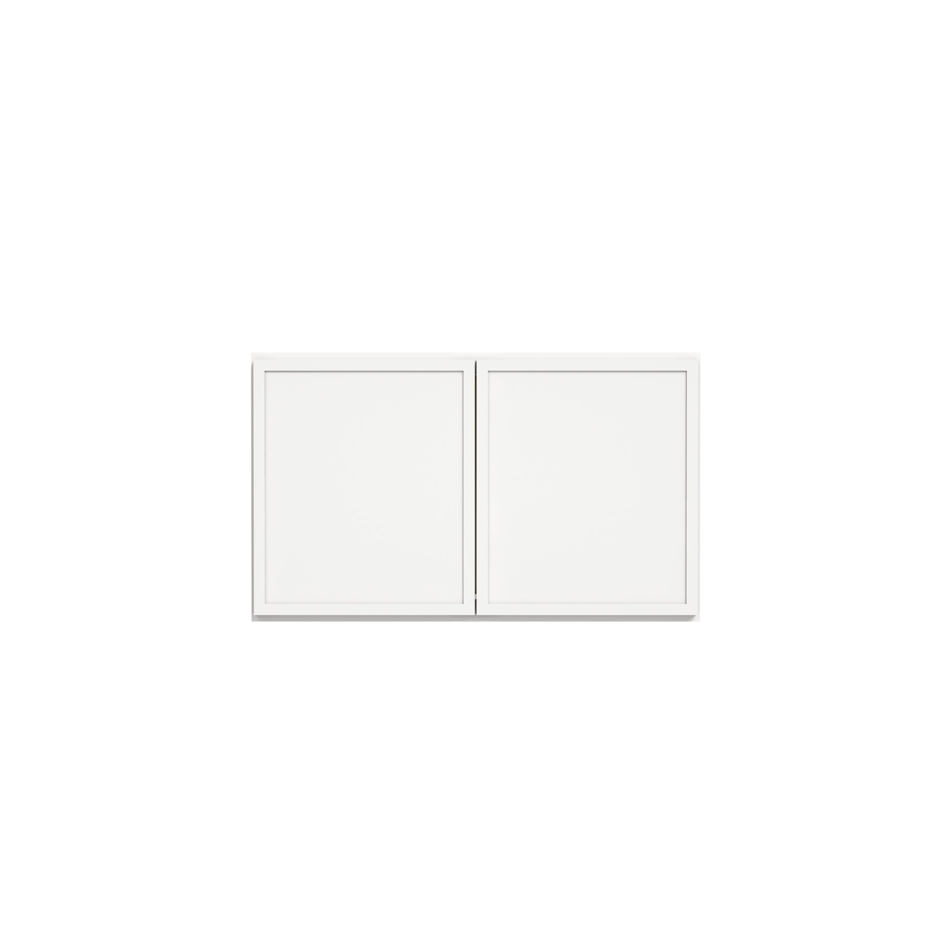 Slim Dove White RTA 24"-36"W x 12"D x 18"H Wall Cabinet with 2 Doors