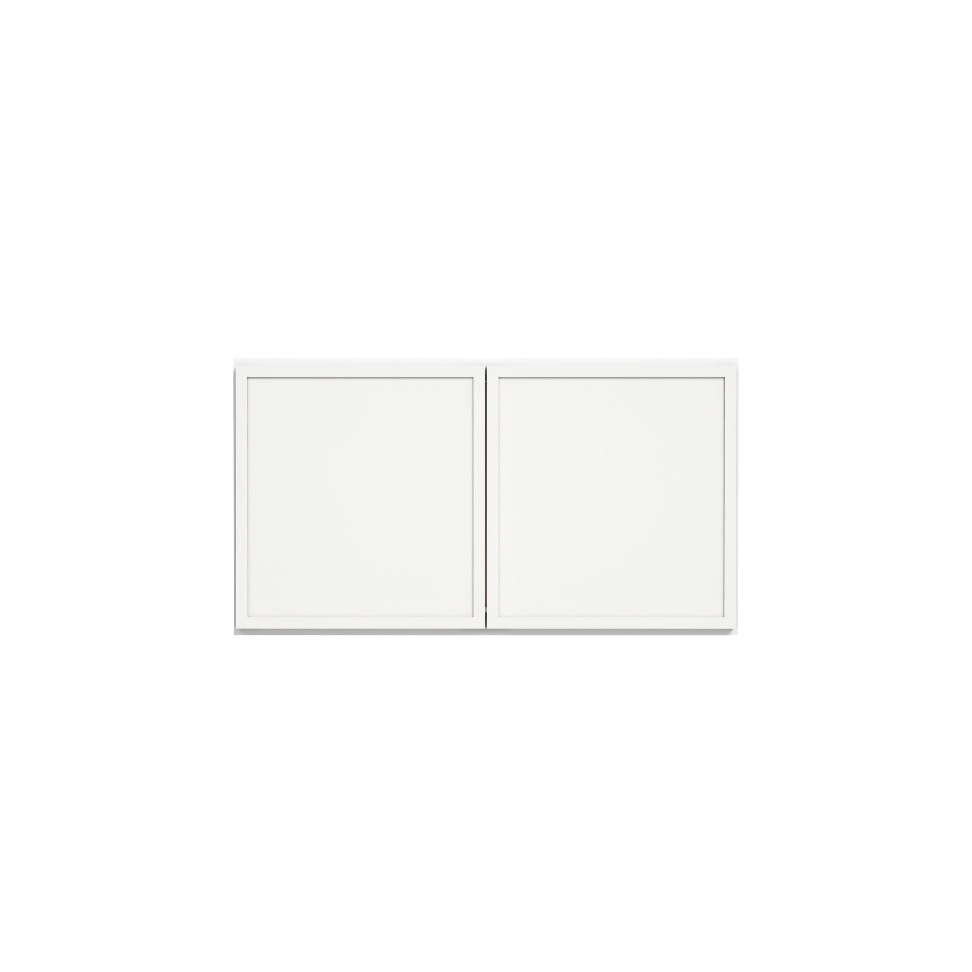 Slim Dove White RTA 24"-36"W x 12"D x 18"H Wall Cabinet with 2 Doors