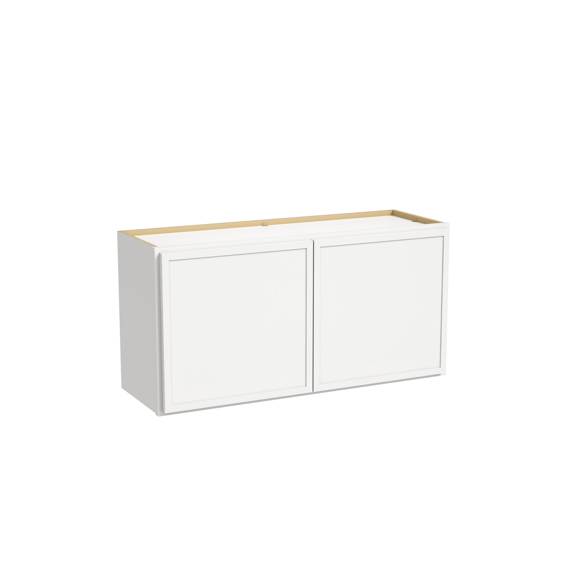 Slim Dove White RTA 24"-36"W x 12"D x 18"H Wall Cabinet with 2 Doors