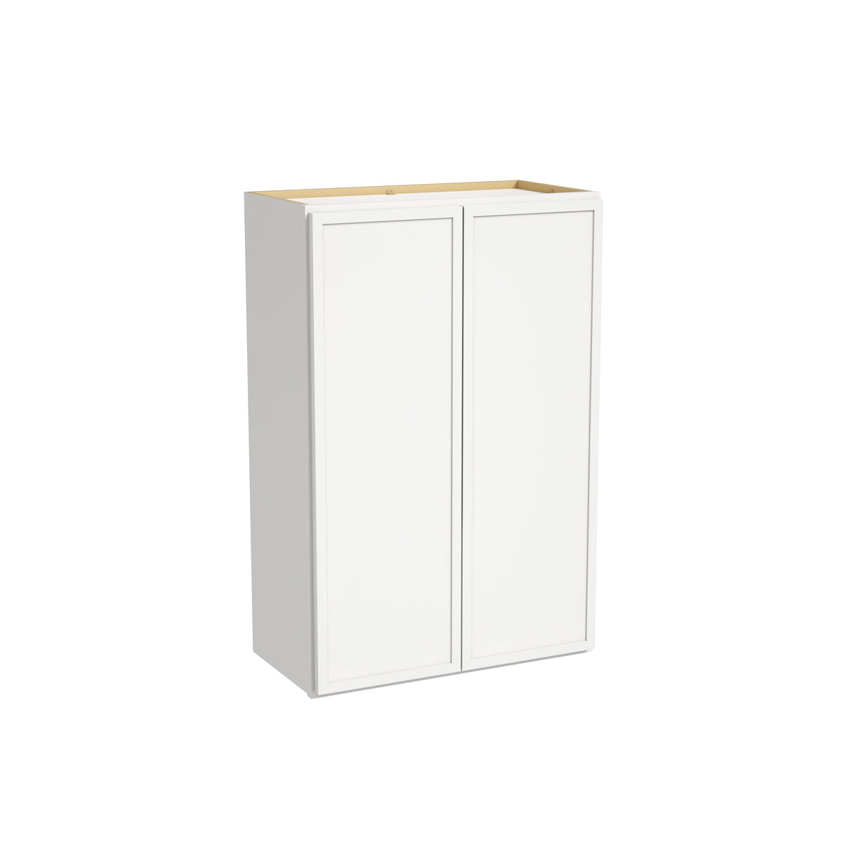 Slim Dove White RTA 24"-36"W x 12"D x 36"H Wall Cabinet with 2 Doors & 2 Shelves