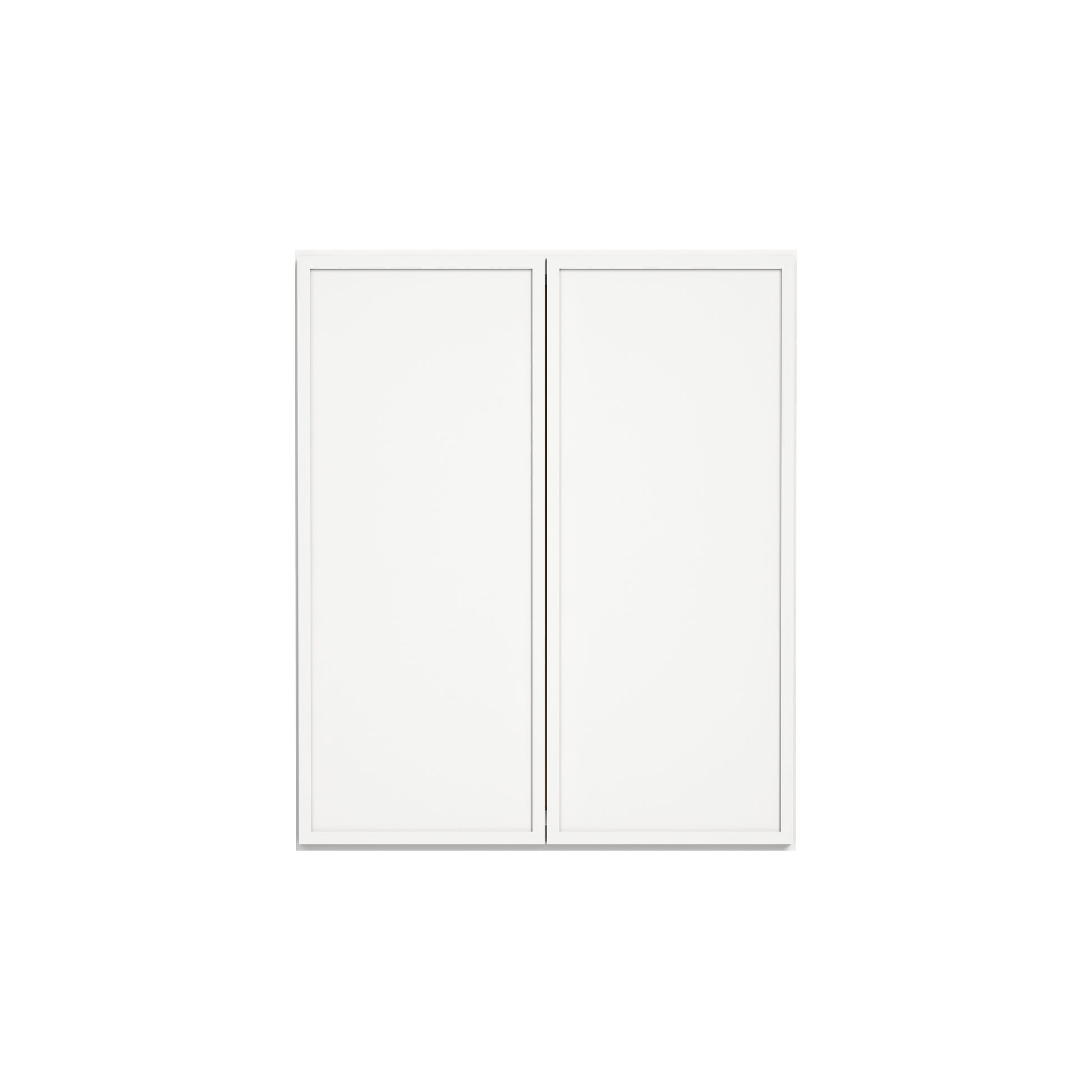 Slim Dove White RTA 24"-36"W x 12"D x 36"H Wall Cabinet with 2 Doors & 2 Shelves