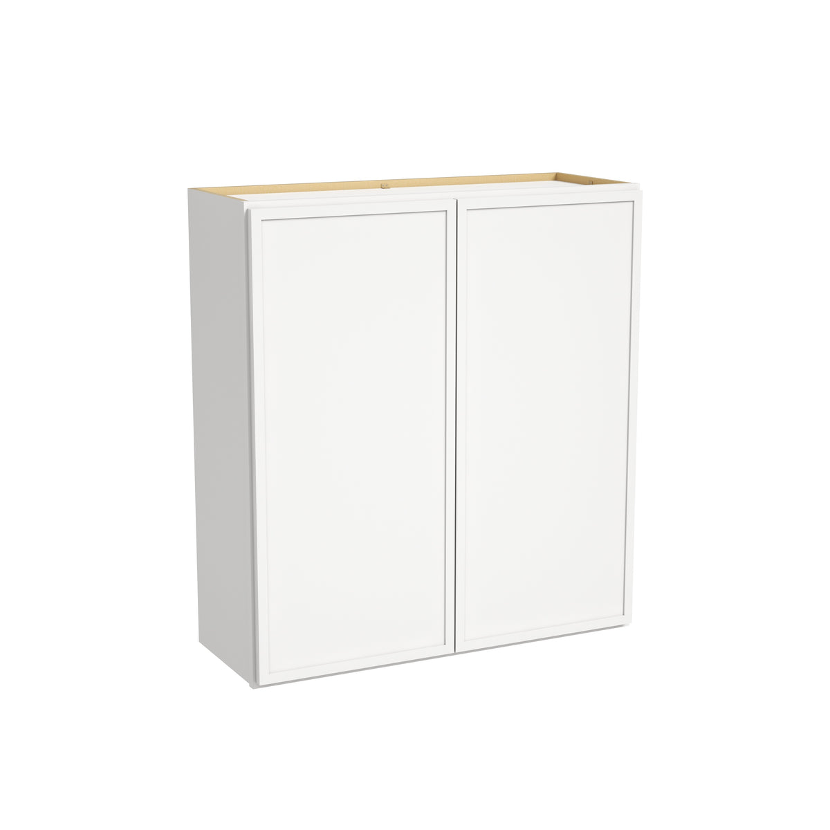 Slim Dove White RTA 24"-36"W x 12"D x 36"H Wall Cabinet with 2 Doors & 2 Shelves