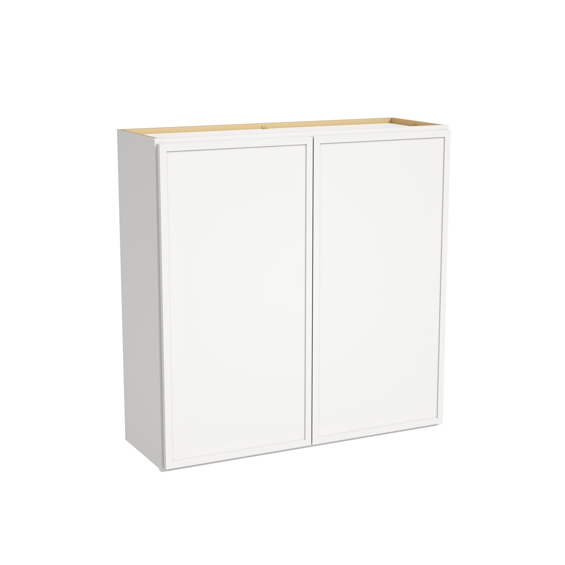 Slim Dove White RTA 24"-36"W x 12"D x 36"H Wall Cabinet with 2 Doors & 2 Shelves