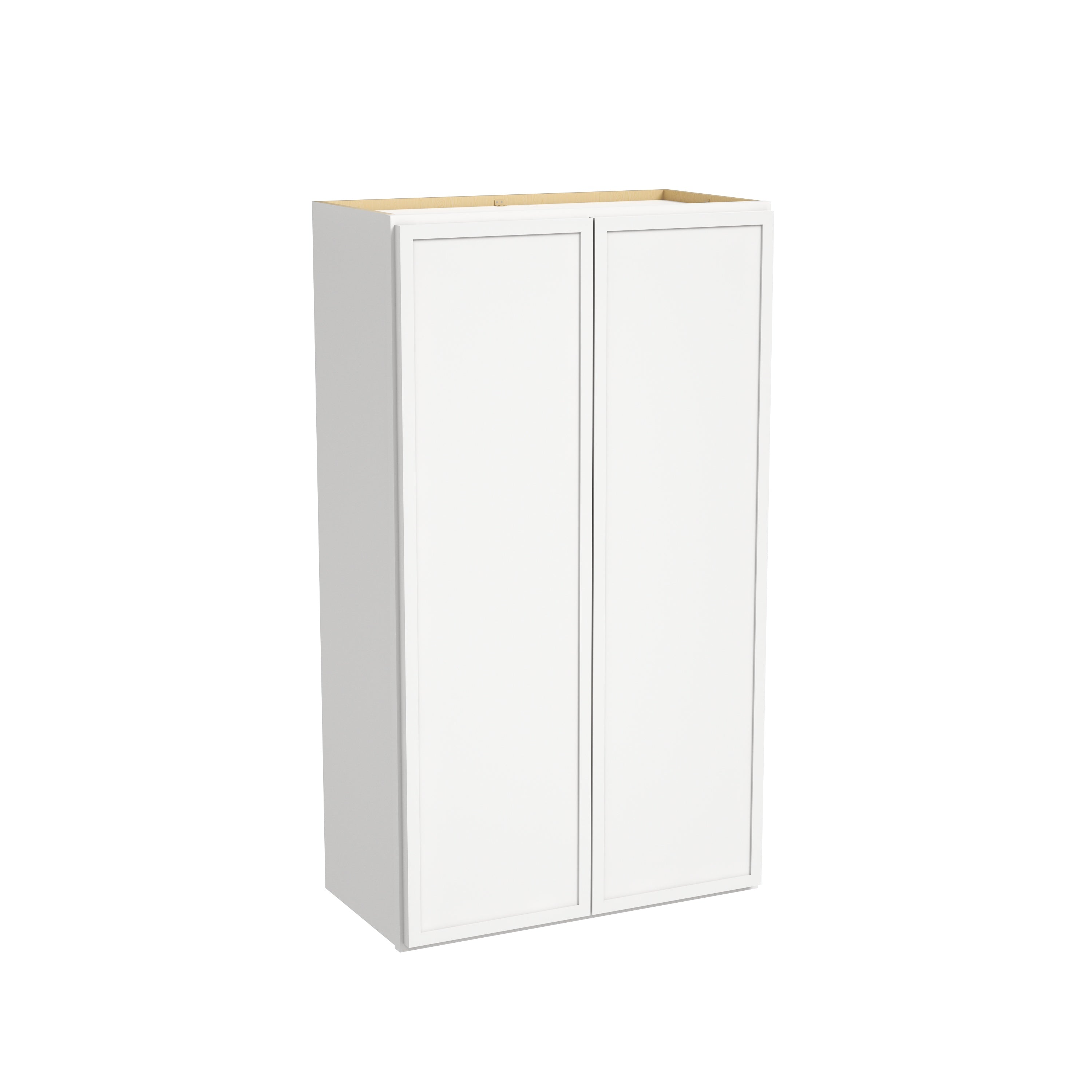 Slim Dove White RTA 24"-36"W x 12"D x 42"H Wall Cabinet with 2 Doors & 3 Shelves