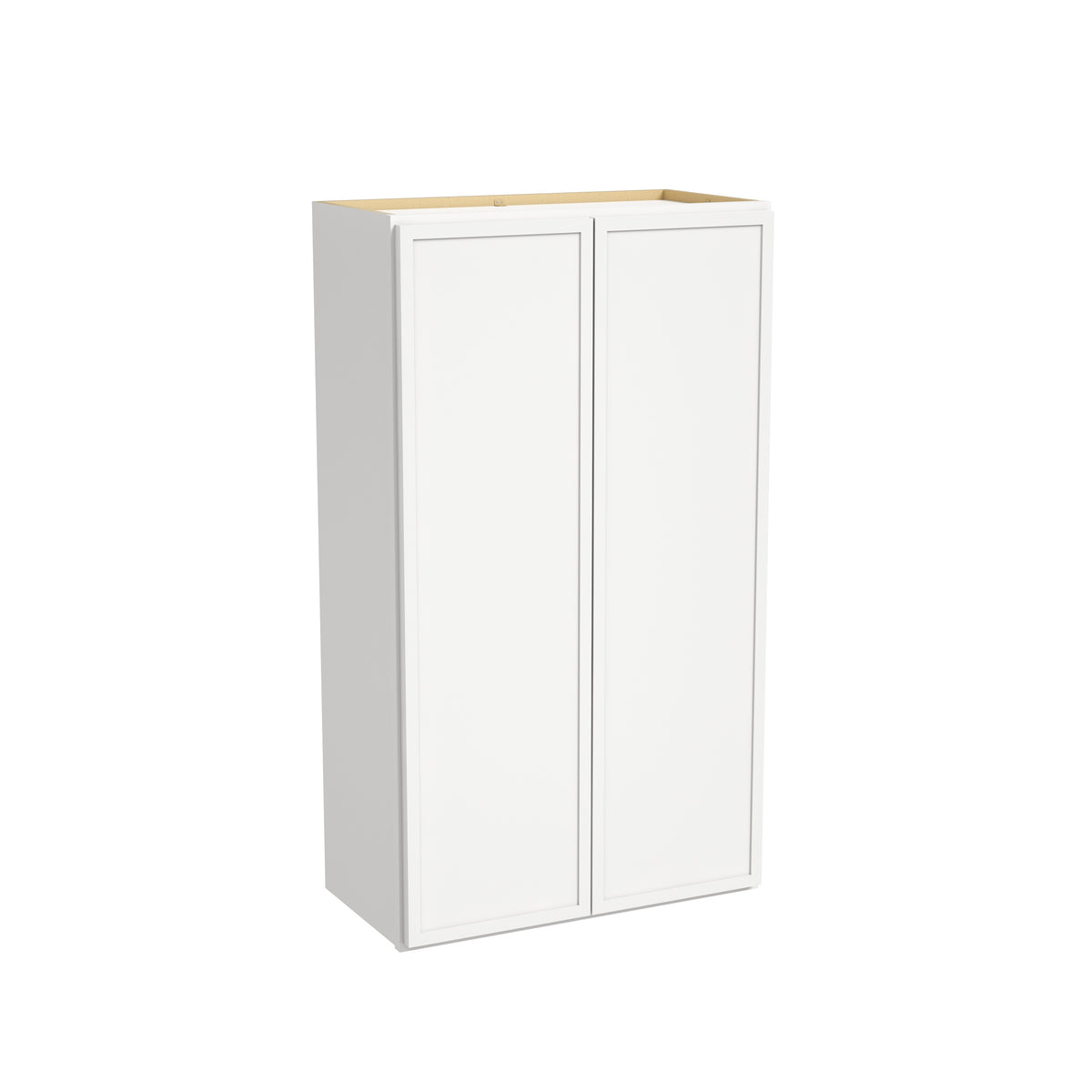 Slim Dove White RTA 24"-36"W x 12"D x 42"H Wall Cabinet with 2 Doors & 3 Shelves