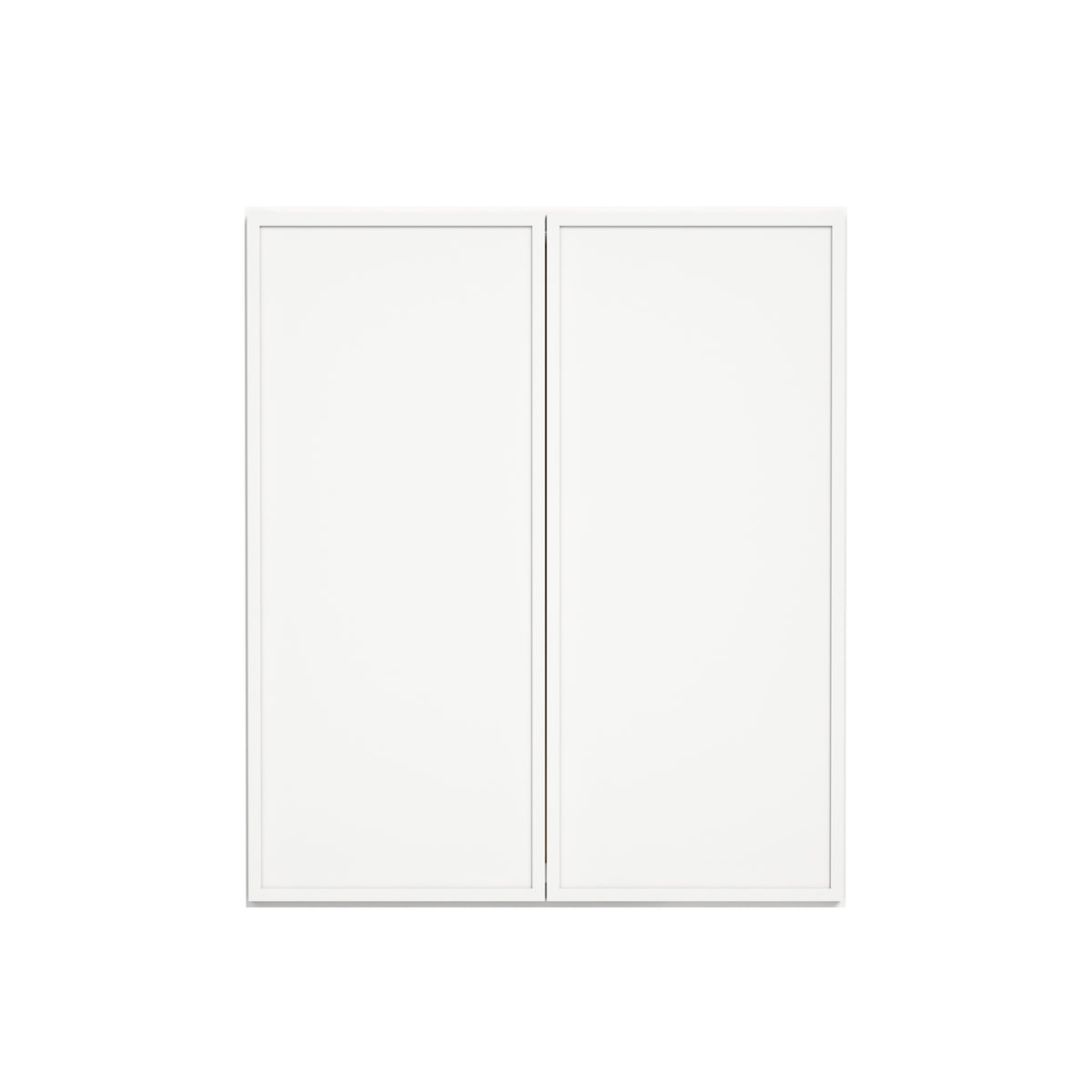 Slim Dove White RTA 24"-36"W x 12"D x 42"H Wall Cabinet with 2 Doors & 3 Shelves