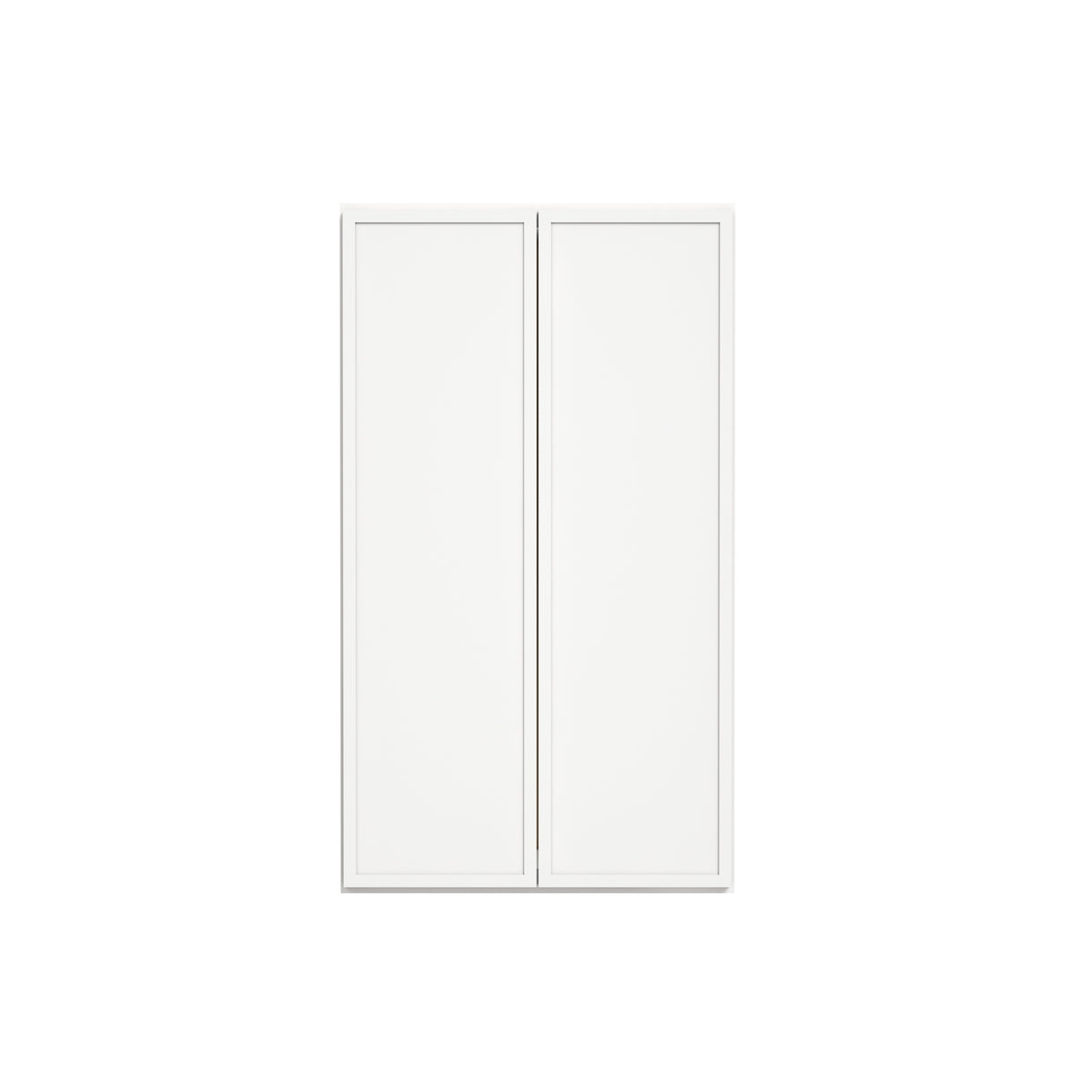 Slim Dove White RTA 24"-36"W x 12"D x 42"H Wall Cabinet with 2 Doors & 3 Shelves