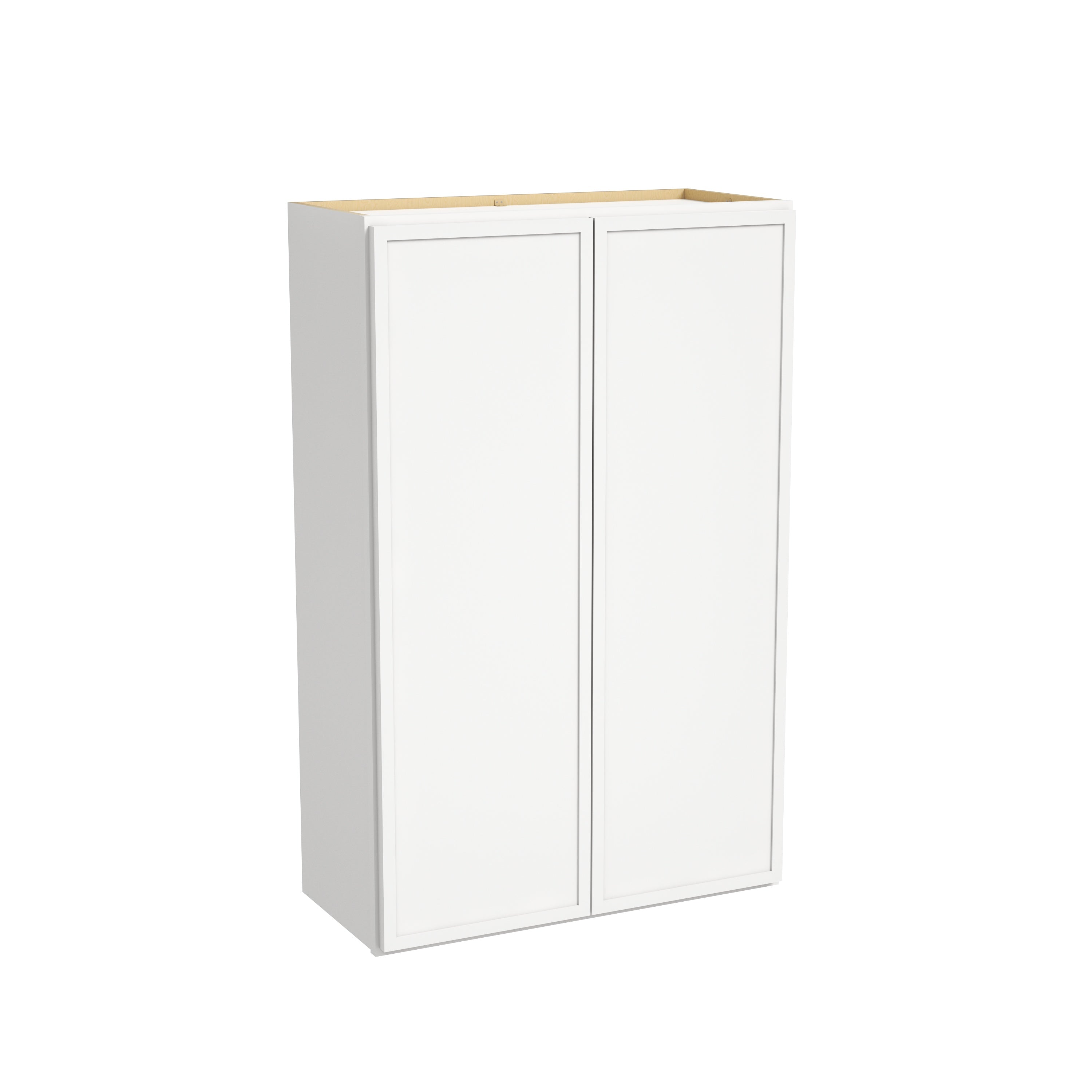 Slim Dove White RTA 24"-36"W x 12"D x 42"H Wall Cabinet with 2 Doors & 3 Shelves
