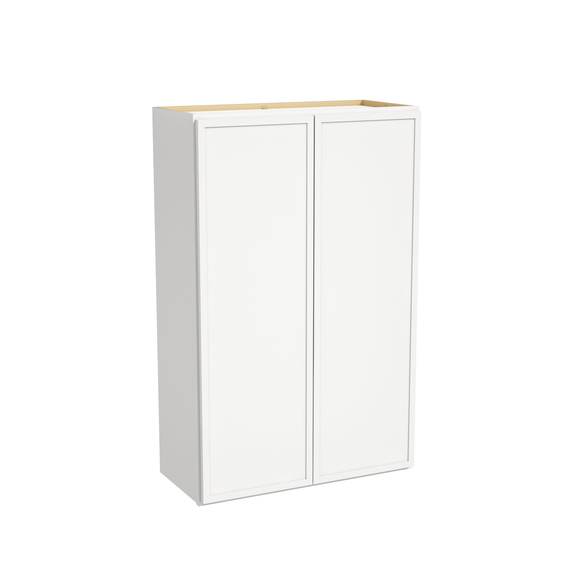 Slim Dove White RTA 24"-36"W x 12"D x 42"H Wall Cabinet with 2 Doors & 3 Shelves