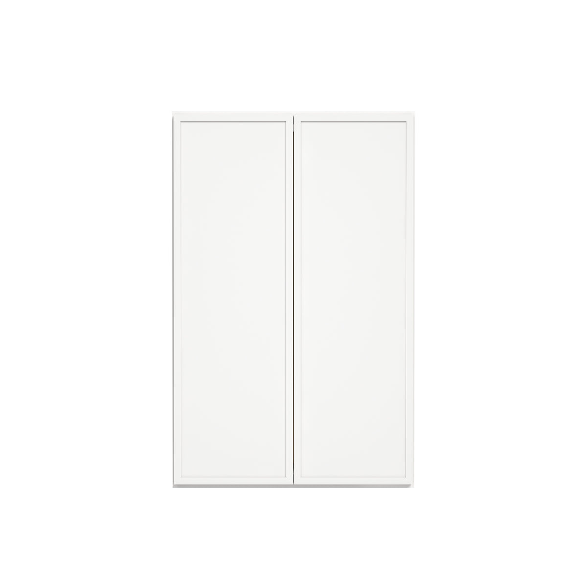 Slim Dove White RTA 24"-36"W x 12"D x 42"H Wall Cabinet with 2 Doors & 3 Shelves