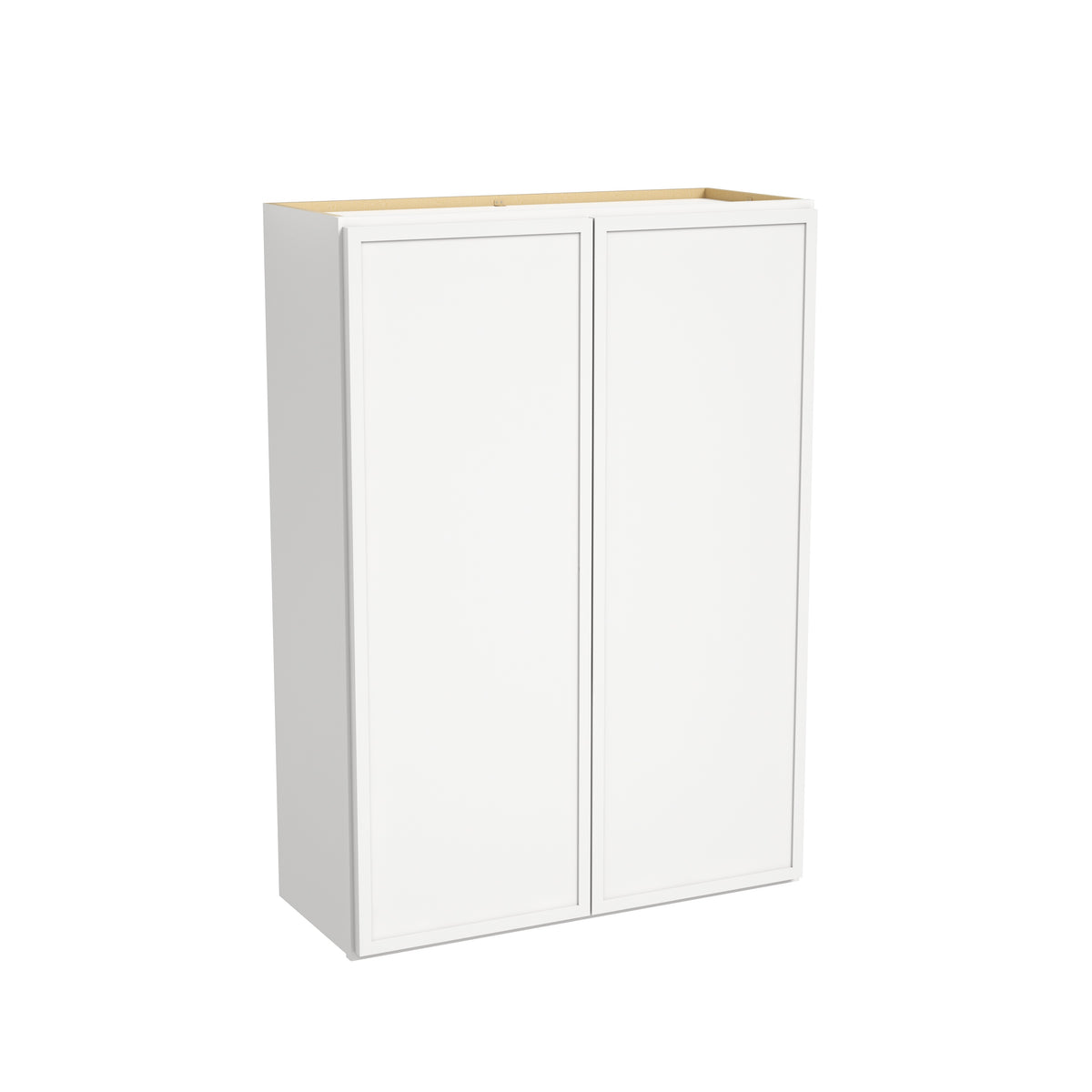 Slim Dove White RTA 24"-36"W x 12"D x 42"H Wall Cabinet with 2 Doors & 3 Shelves