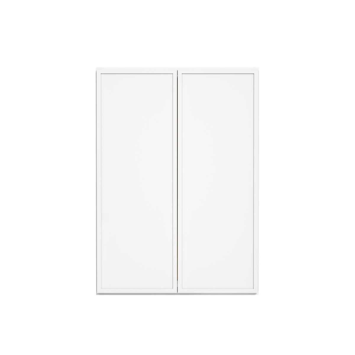 Slim Dove White RTA 24"-36"W x 12"D x 42"H Wall Cabinet with 2 Doors & 3 Shelves