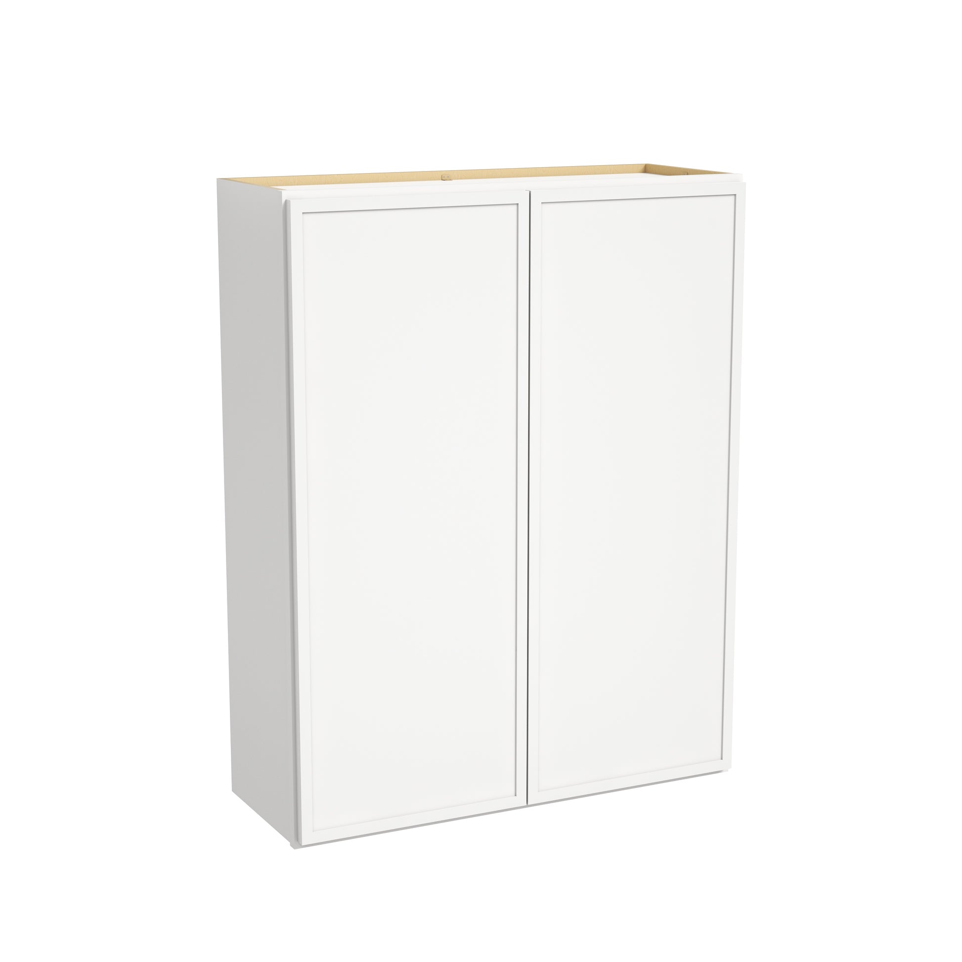 Slim Dove White RTA 24"-36"W x 12"D x 42"H Wall Cabinet with 2 Doors & 3 Shelves