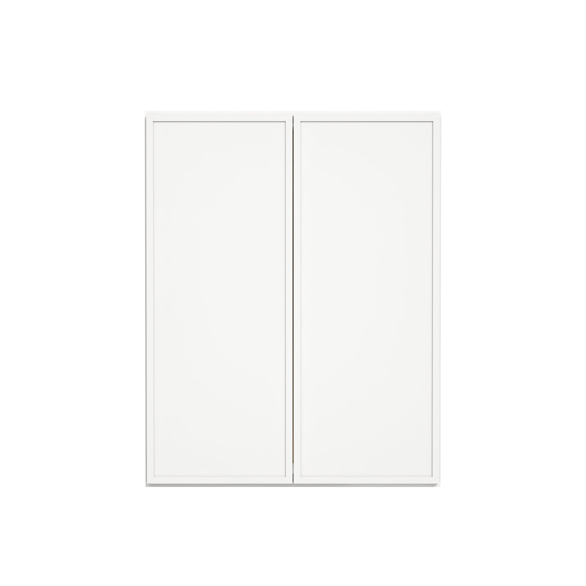 Slim Dove White RTA 24"-36"W x 12"D x 42"H Wall Cabinet with 2 Doors & 3 Shelves