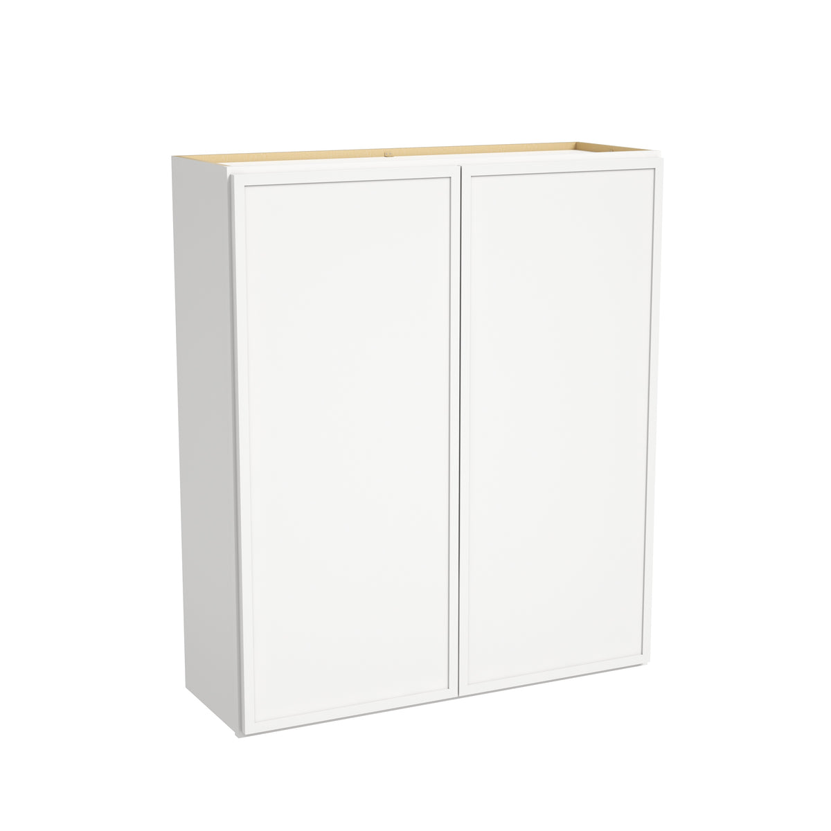 Slim Dove White RTA 24"-36"W x 12"D x 42"H Wall Cabinet with 2 Doors & 3 Shelves