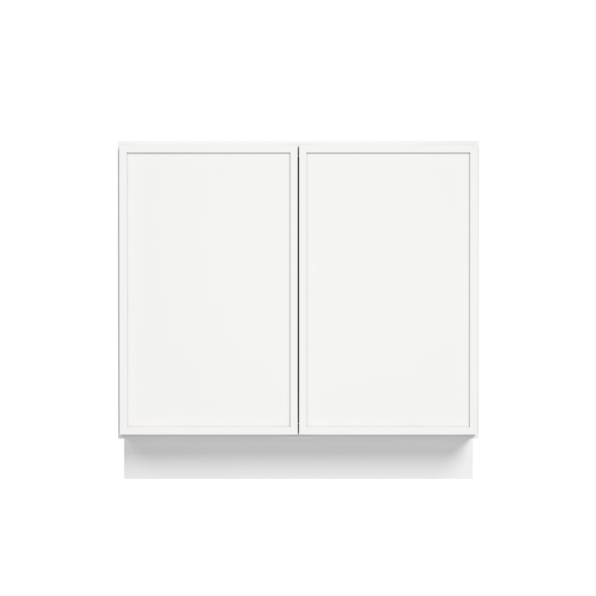 Slim Dove White RTA 24"-36"W x 24"D x 34.5"H Double Full Height Door Base Cabinet with 2 Doors & 1 Shelf
