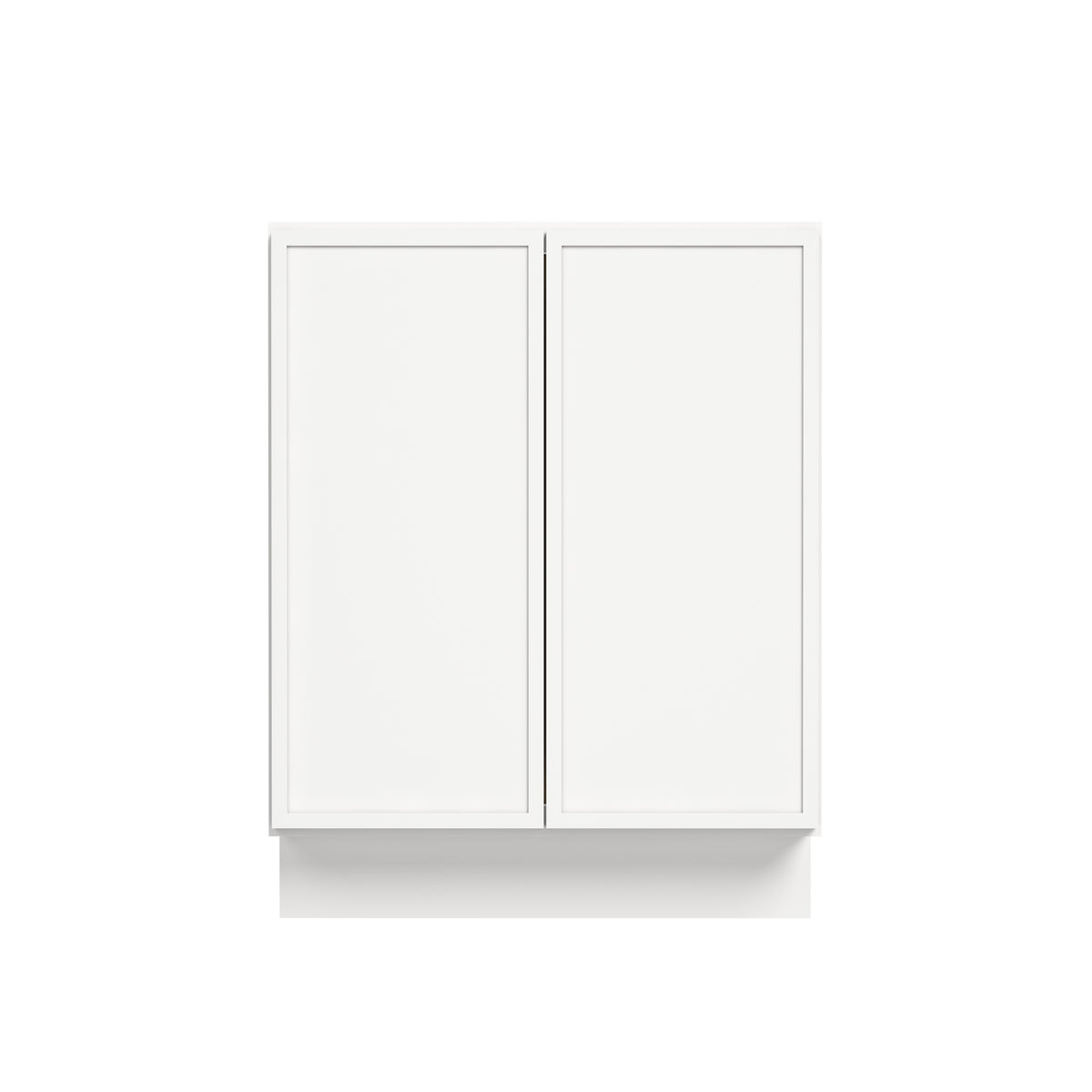 Slim Dove White RTA 24"-36"W x 24"D x 34.5"H Double Full Height Door Base Cabinet with 2 Doors & 1 Shelf