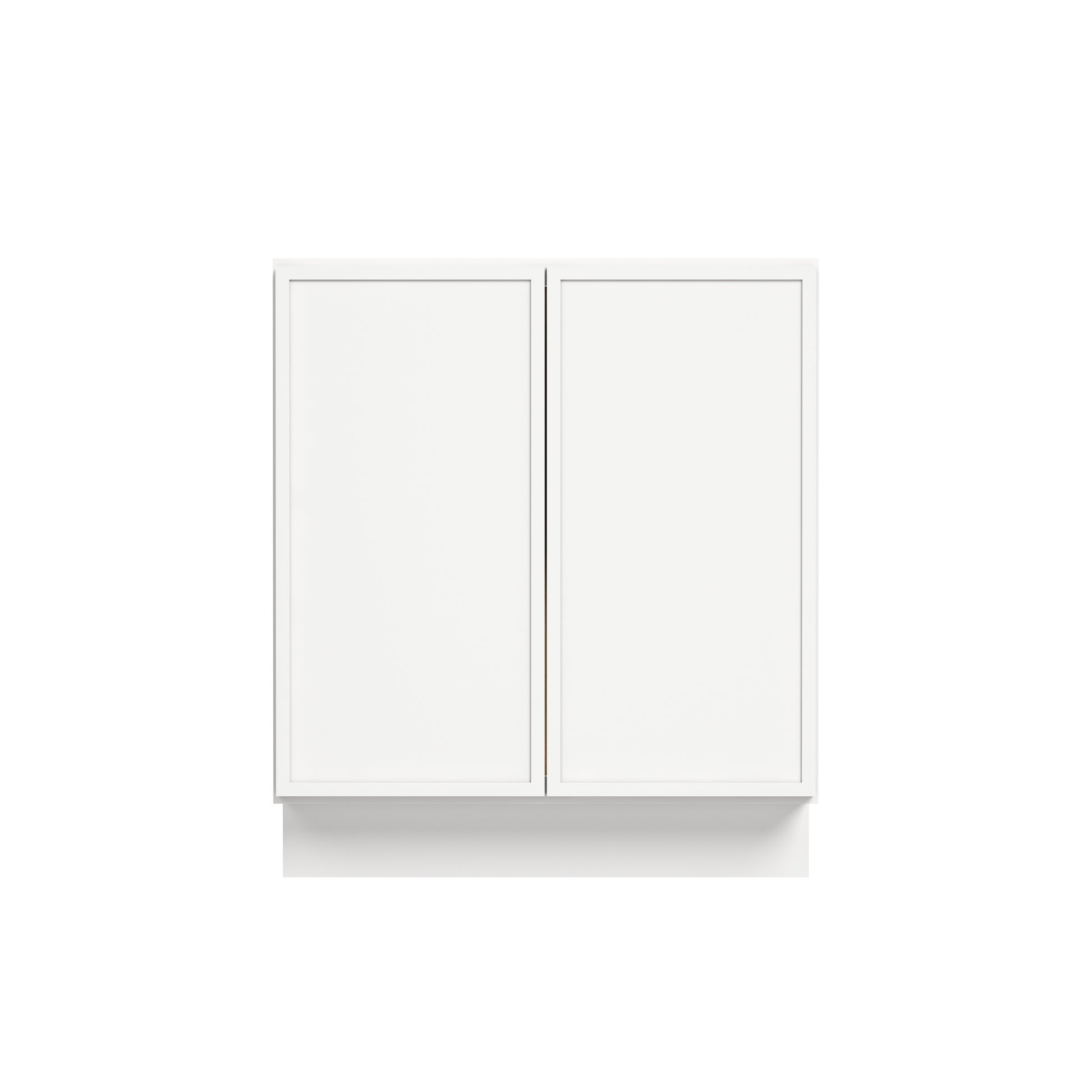 Slim Dove White RTA 24"-36"W x 24"D x 34.5"H Double Full Height Door Base Cabinet with 2 Doors & 1 Shelf