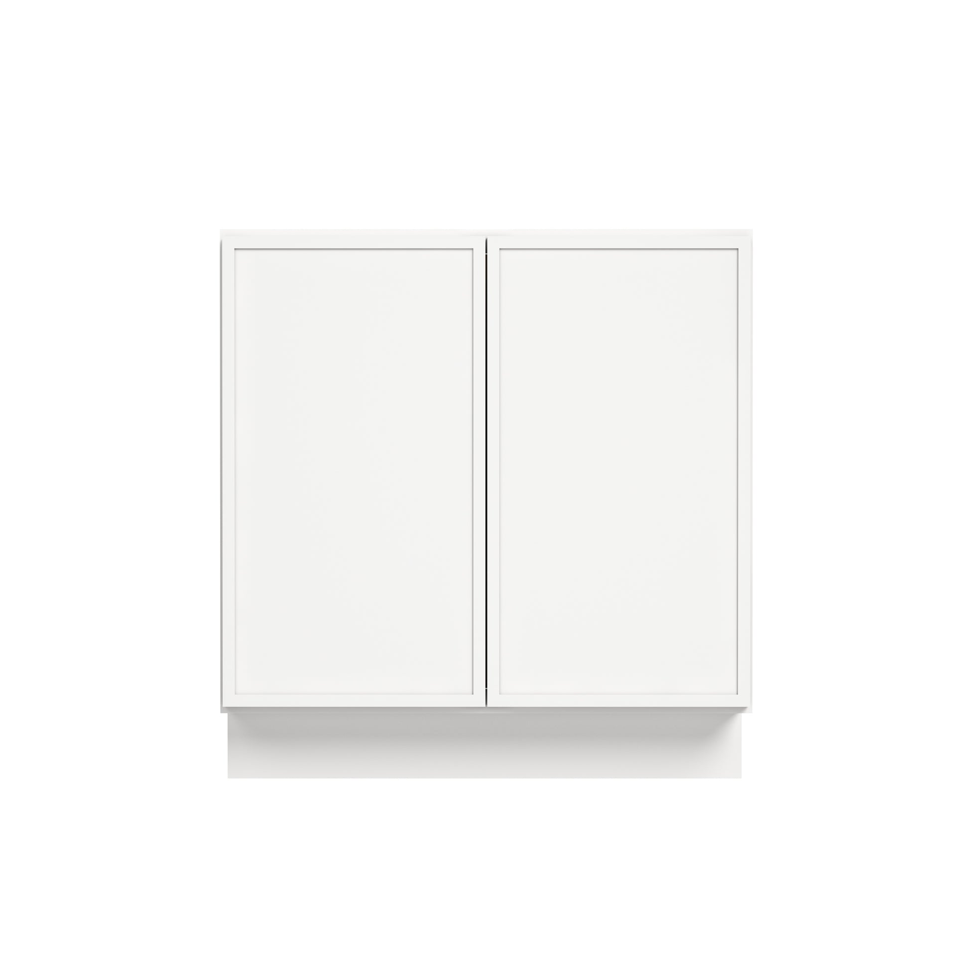 Slim Dove White RTA 24"-36"W x 24"D x 34.5"H Double Full Height Door Base Cabinet with 2 Doors & 1 Shelf