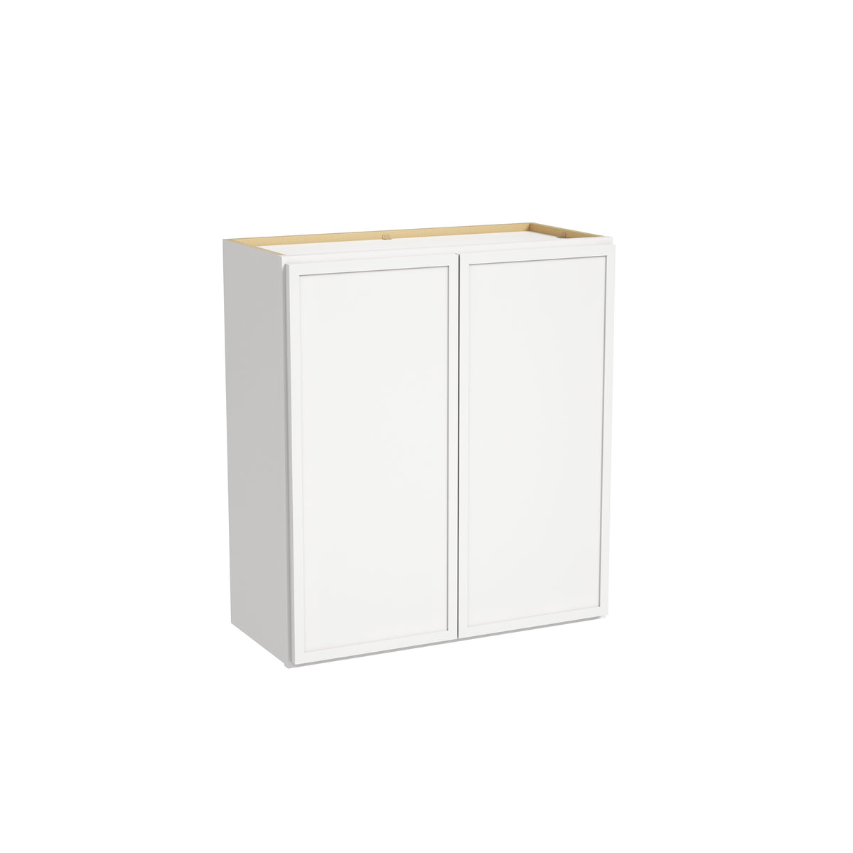 Slim Dove White RTA 24"-39"W x 12"D x 30"H Wall Cabinet with 2 Doors & 2 Shelves