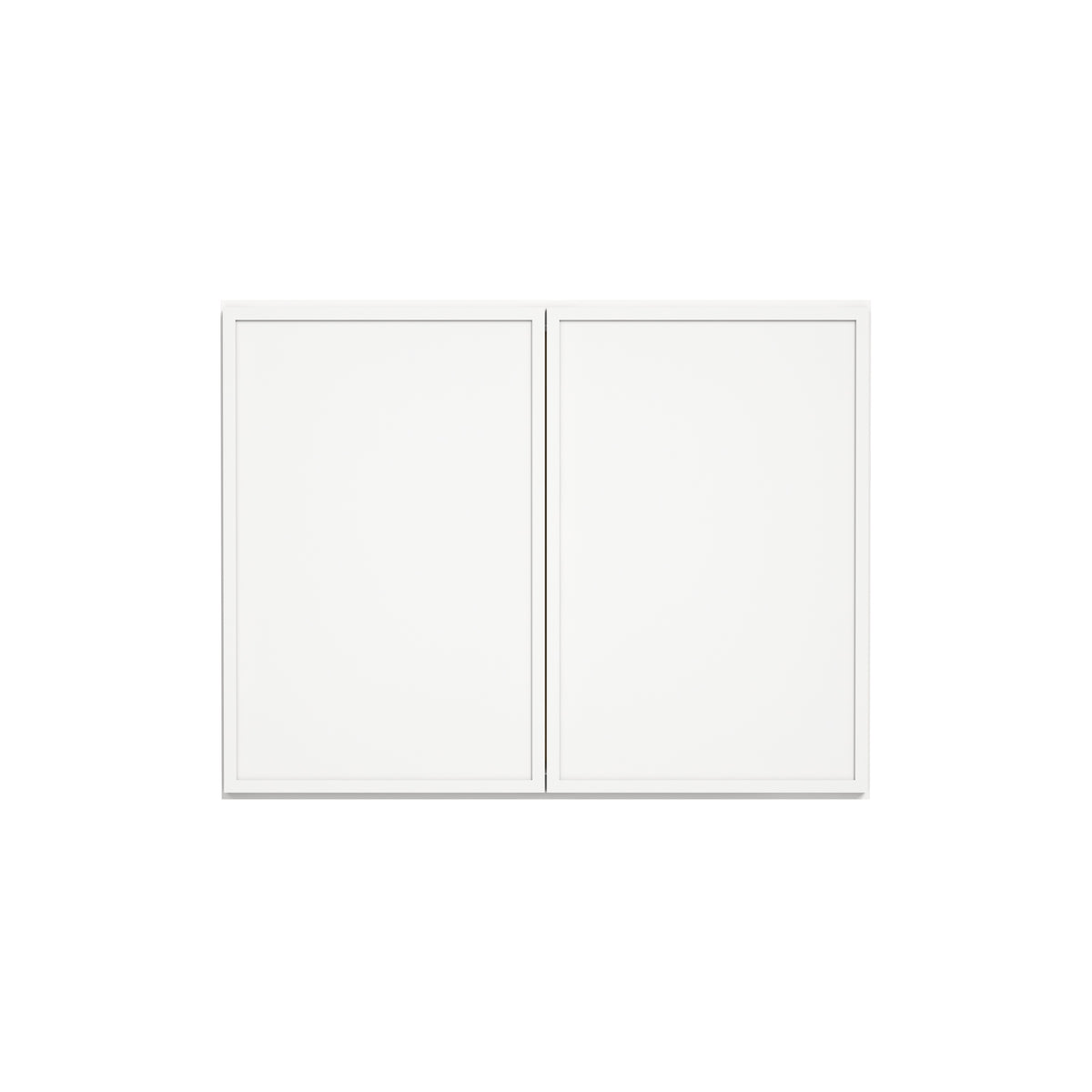 Slim Dove White RTA 24"-39"W x 12"D x 30"H Wall Cabinet with 2 Doors & 2 Shelves