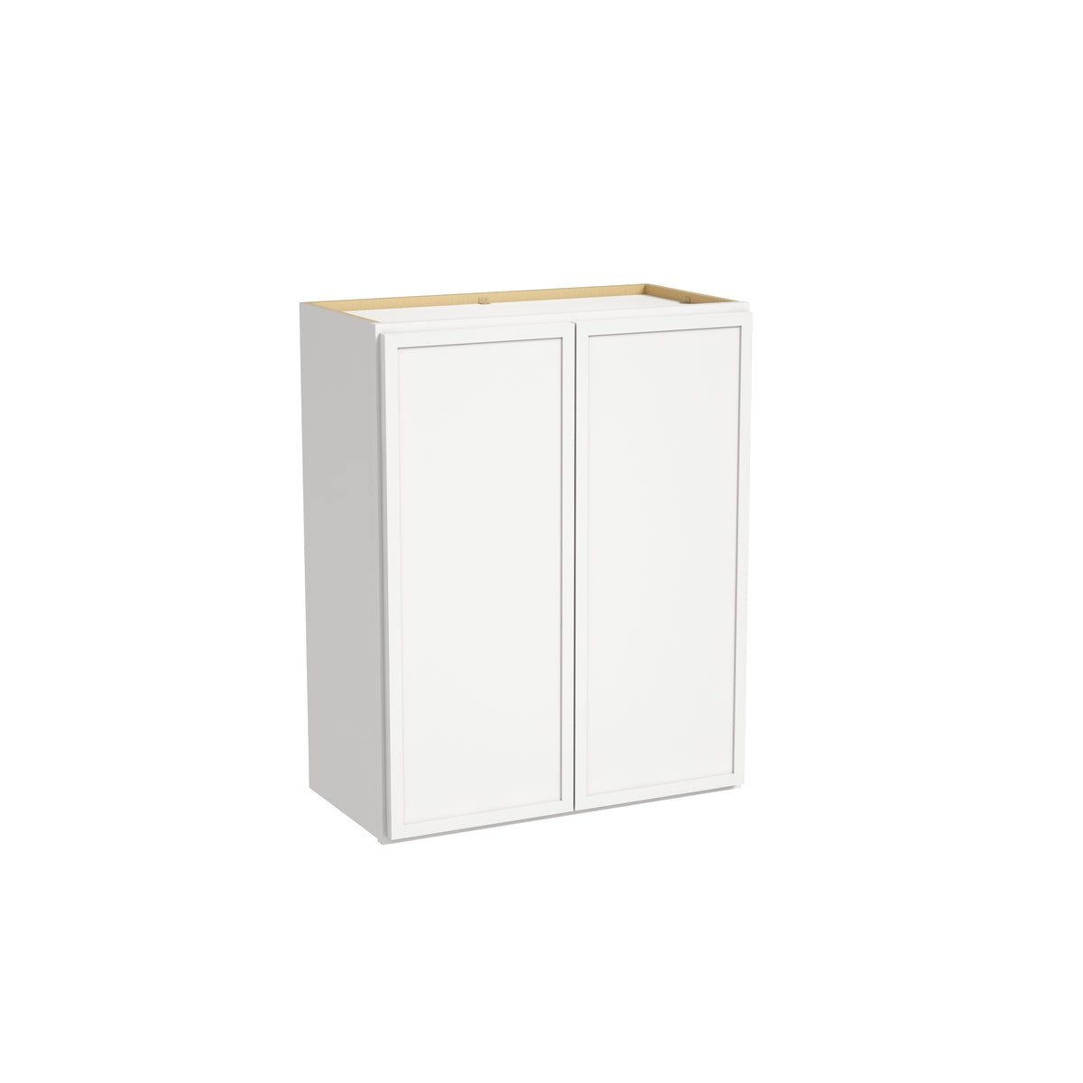 Slim Dove White RTA 24"-39"W x 12"D x 30"H Wall Cabinet with 2 Doors & 2 Shelves