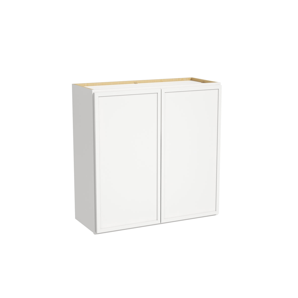 Slim Dove White RTA 24"-39"W x 12"D x 30"H Wall Cabinet with 2 Doors & 2 Shelves