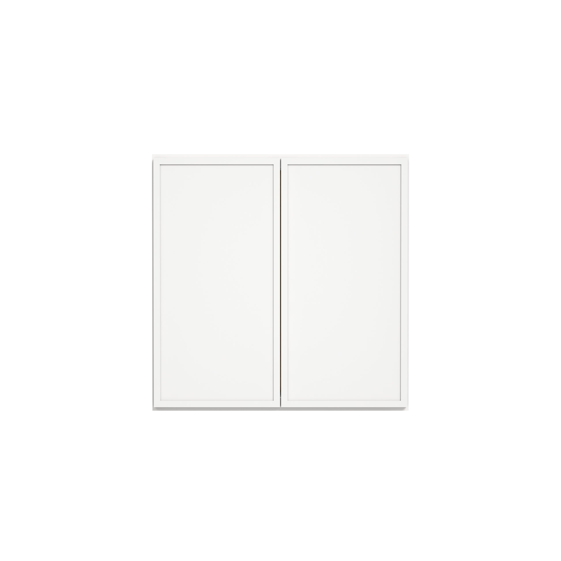 Slim Dove White RTA 24"-39"W x 12"D x 30"H Wall Cabinet with 2 Doors & 2 Shelves