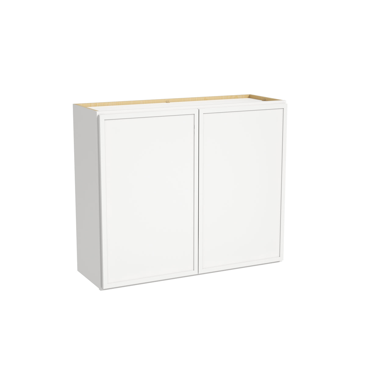 Slim Dove White RTA 24"-39"W x 12"D x 30"H Wall Cabinet with 2 Doors & 2 Shelves