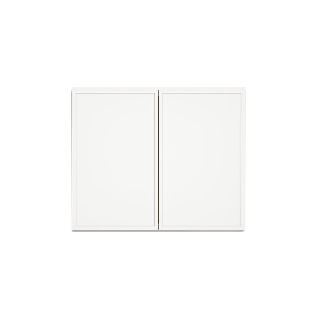 Slim Dove White RTA 24"-39"W x 12"D x 30"H Wall Cabinet with 2 Doors & 2 Shelves