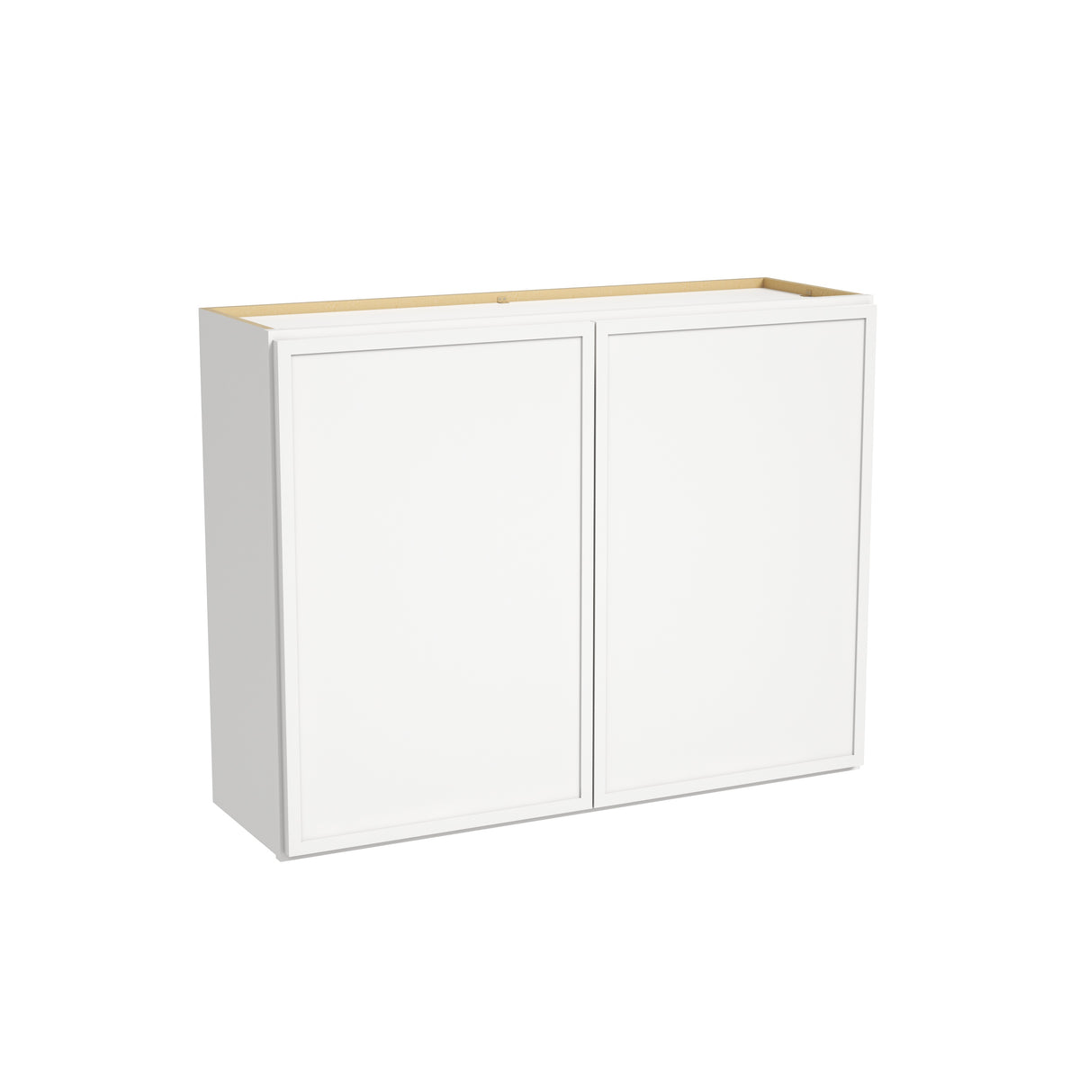 Slim Dove White RTA 24"-39"W x 12"D x 30"H Wall Cabinet with 2 Doors & 2 Shelves