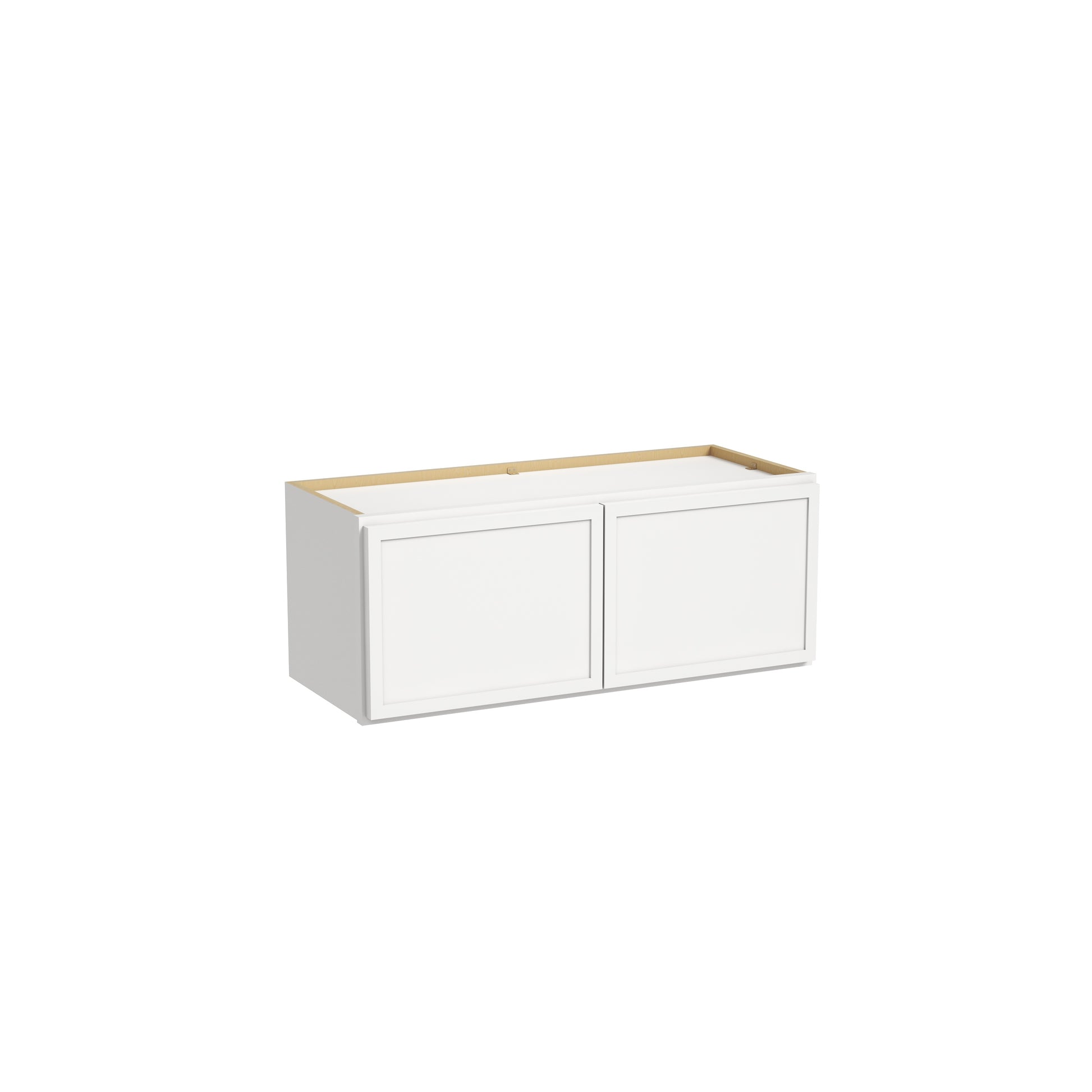 Slim Dove White RTA 30"-36"W x 12"D x 12"H Wall Cabinet with 2 Doors