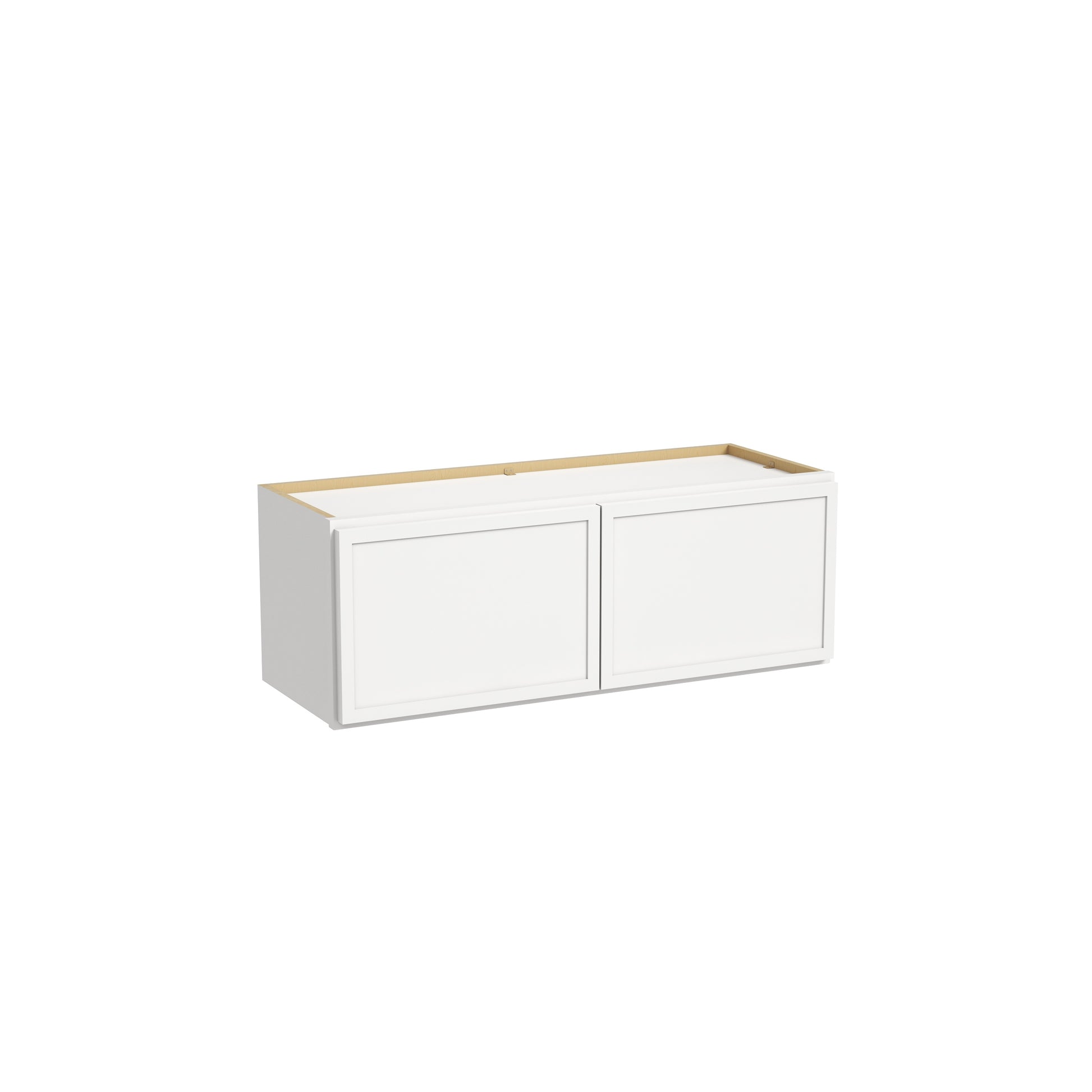Slim Dove White RTA 30"-36"W x 12"D x 12"H Wall Cabinet with 2 Doors