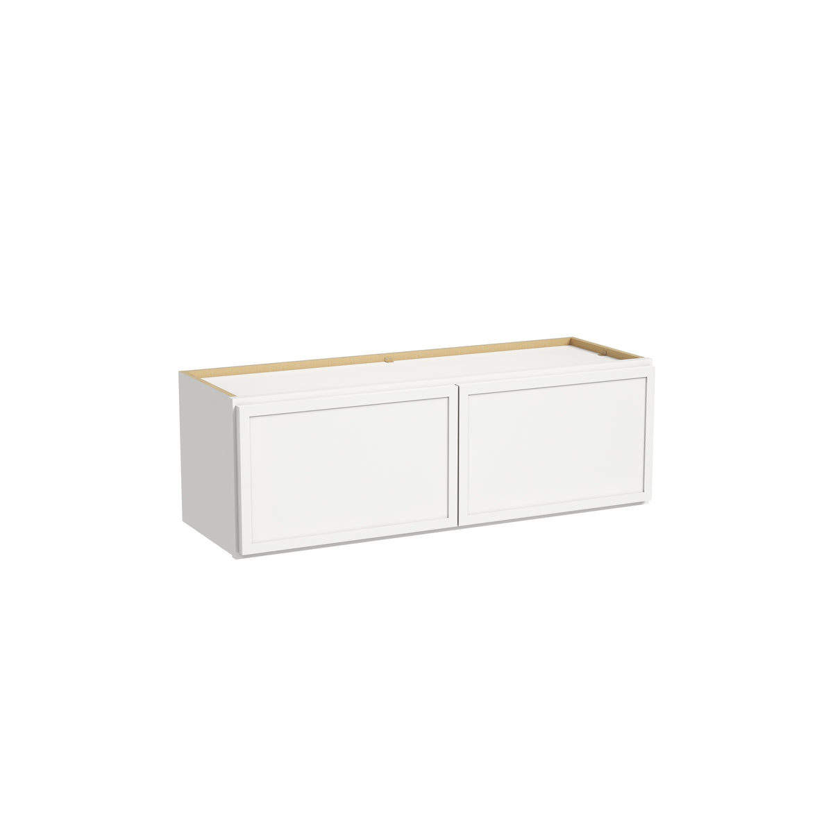 Slim Dove White RTA 30"-36"W x 12"D x 12"H Wall Cabinet with 2 Doors
