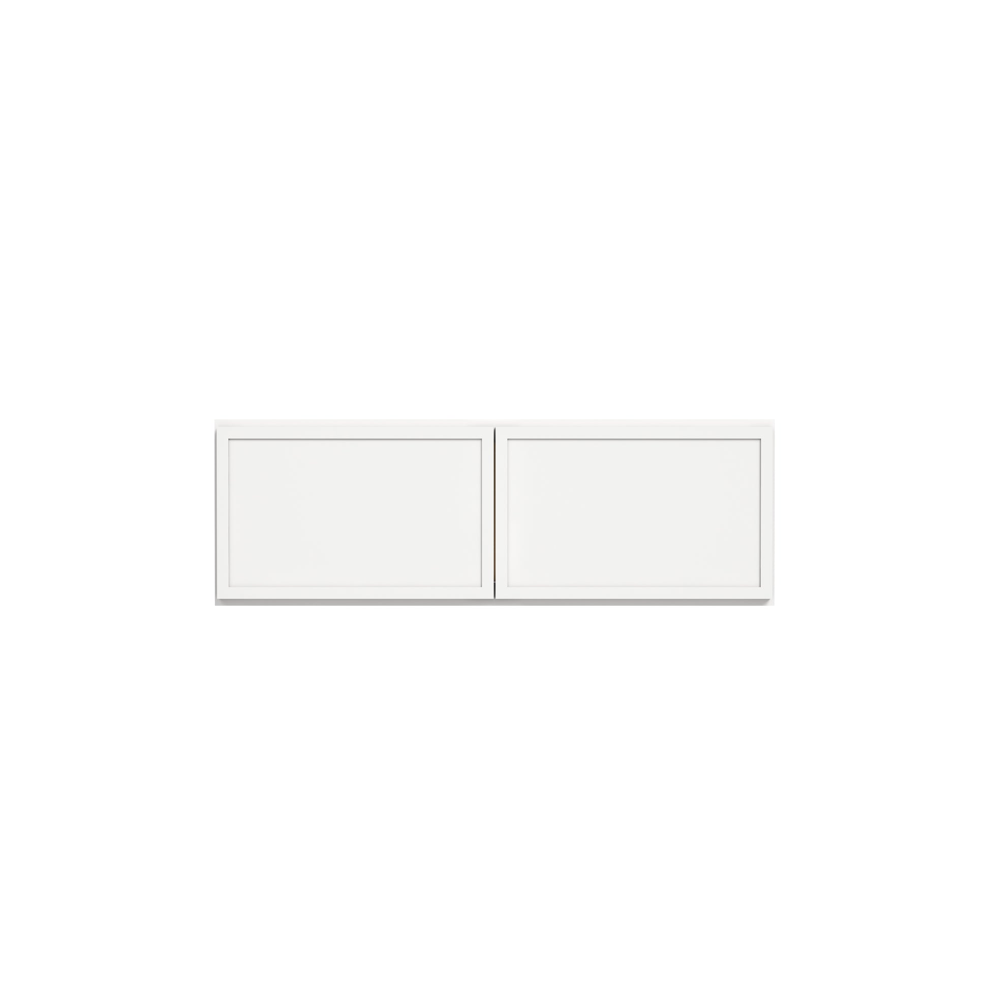 Slim Dove White RTA 30"-36"W x 12"D x 12"H Wall Cabinet with 2 Doors