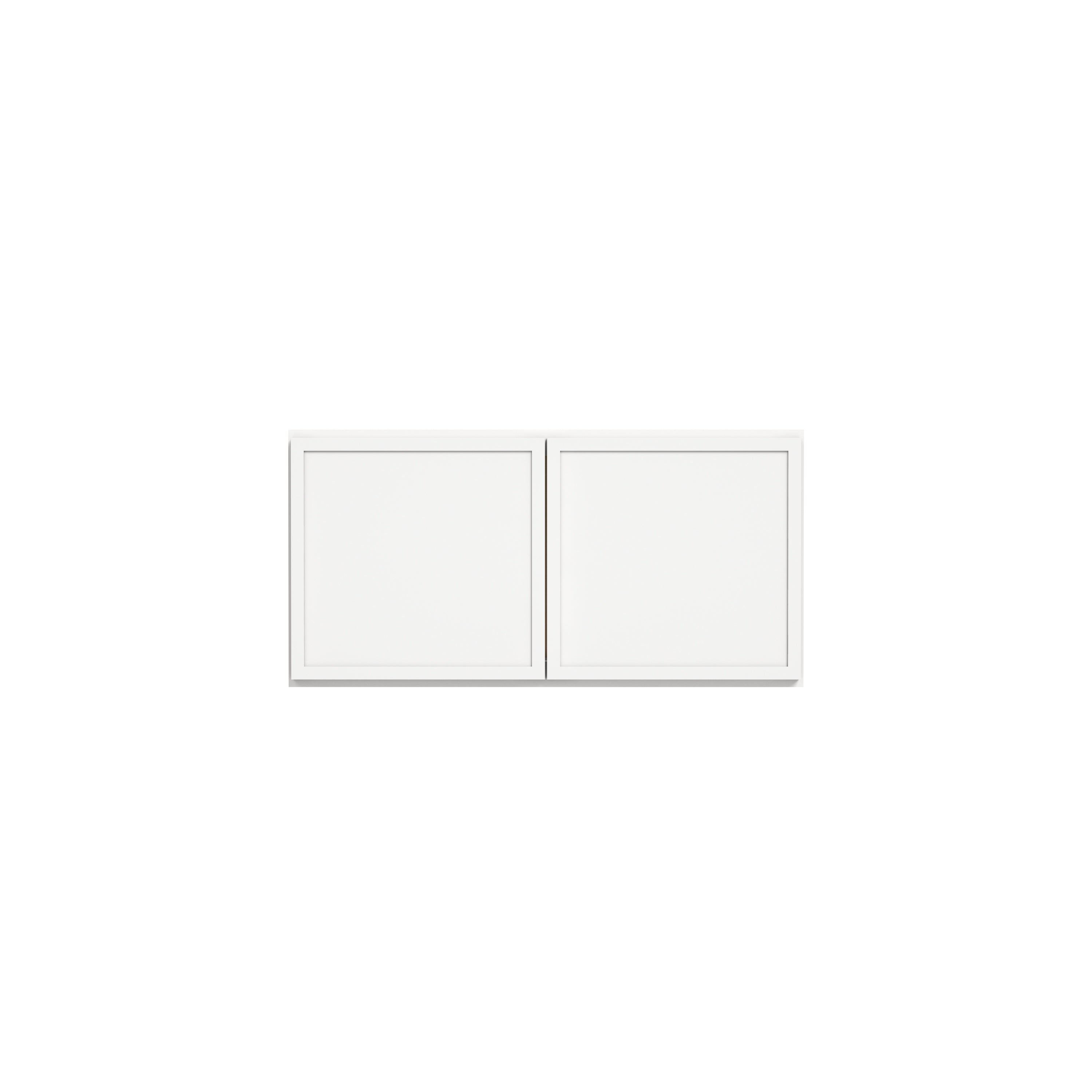Slim Dove White RTA 30"-36"W x 12"D x 15"H Wall Cabinet with 2 Doors